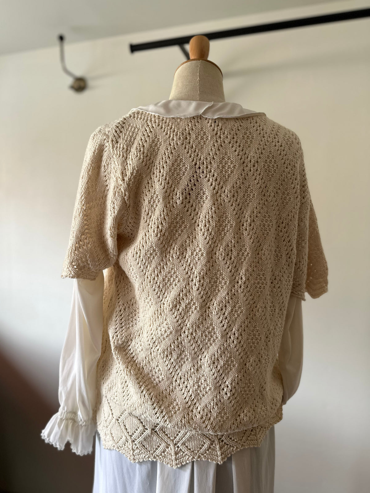 short sleeve knit cardigan