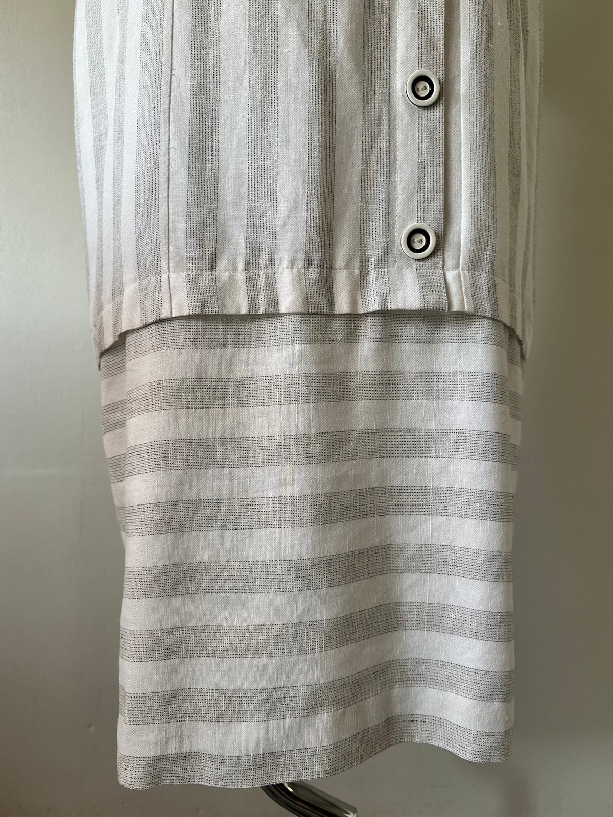 stripe switching dress