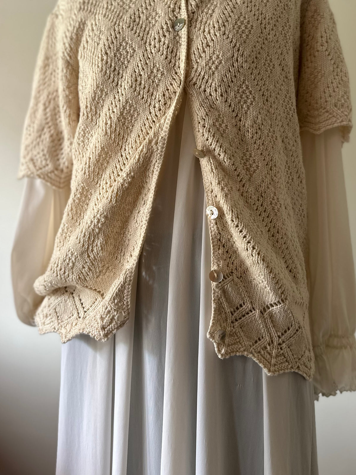 short sleeve knit cardigan