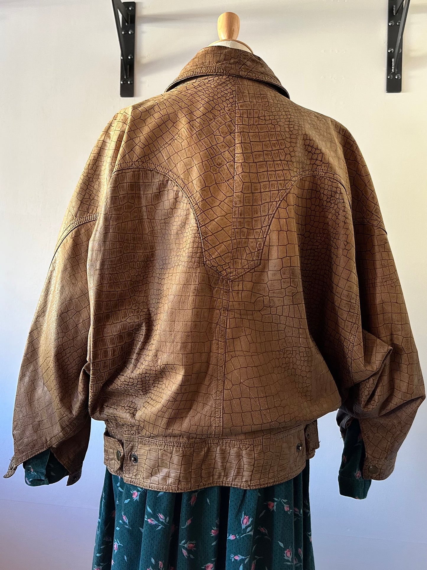dolman sleeve leather jacket