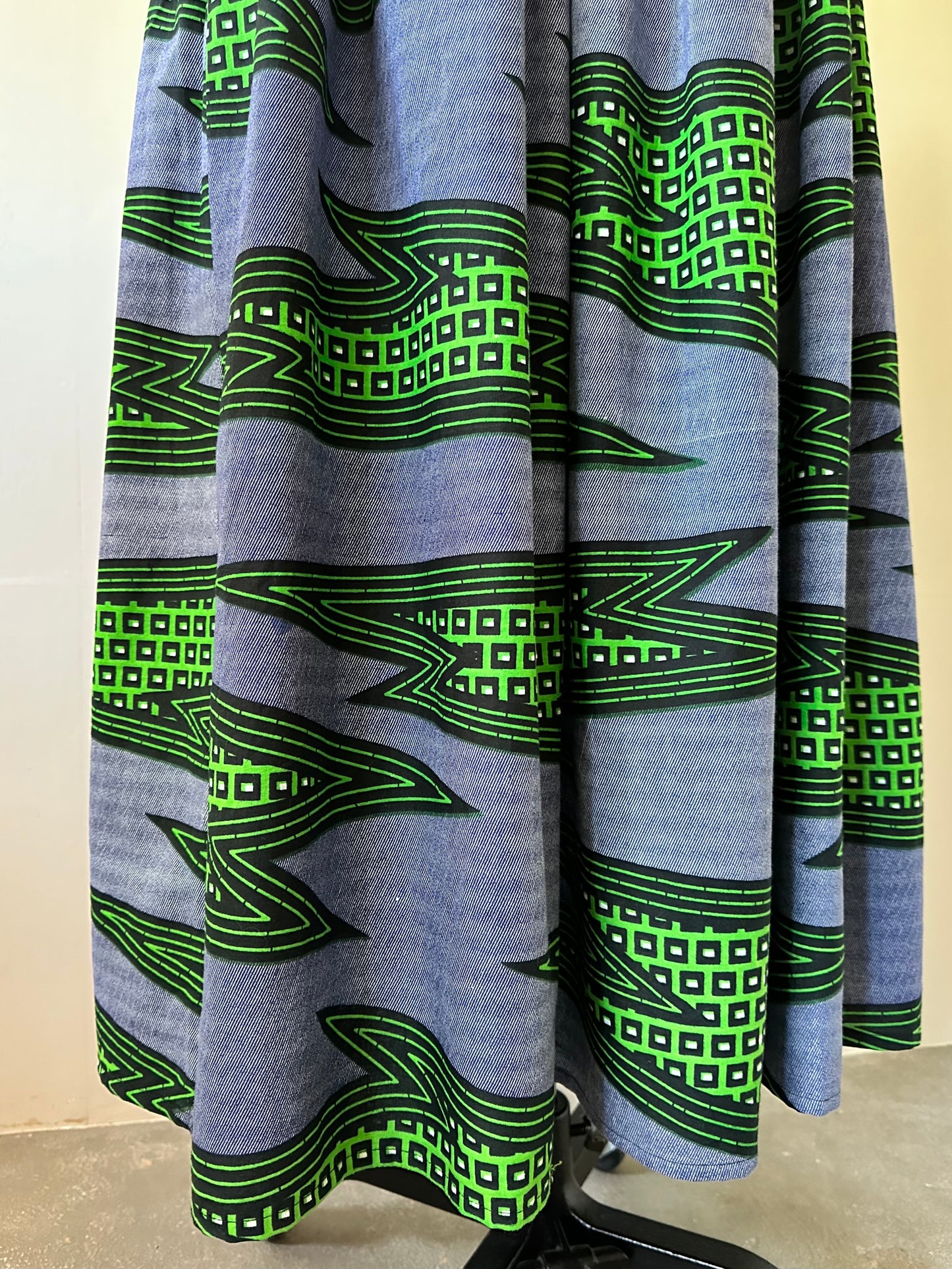 African print skirt