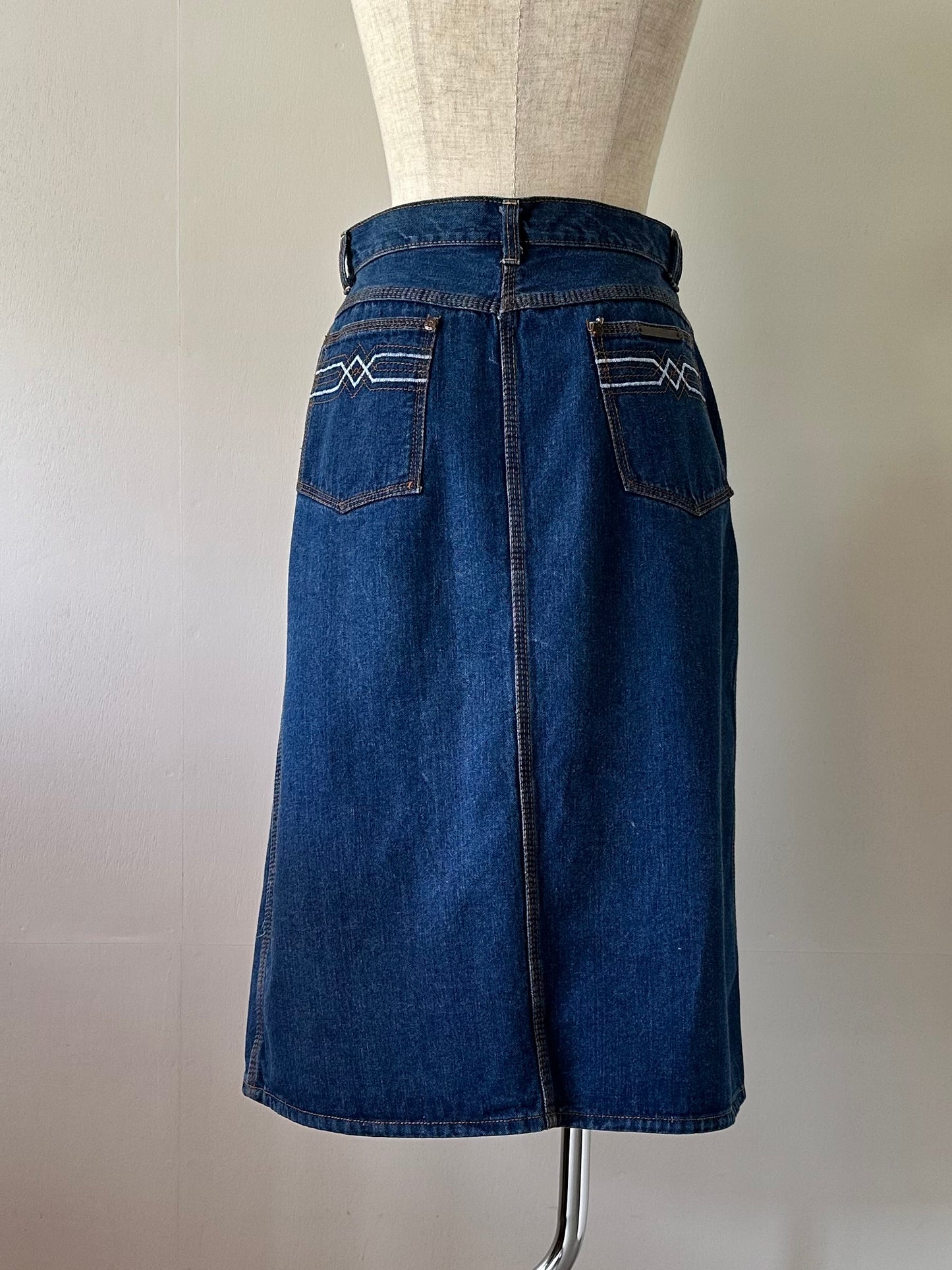 denim slit skirt