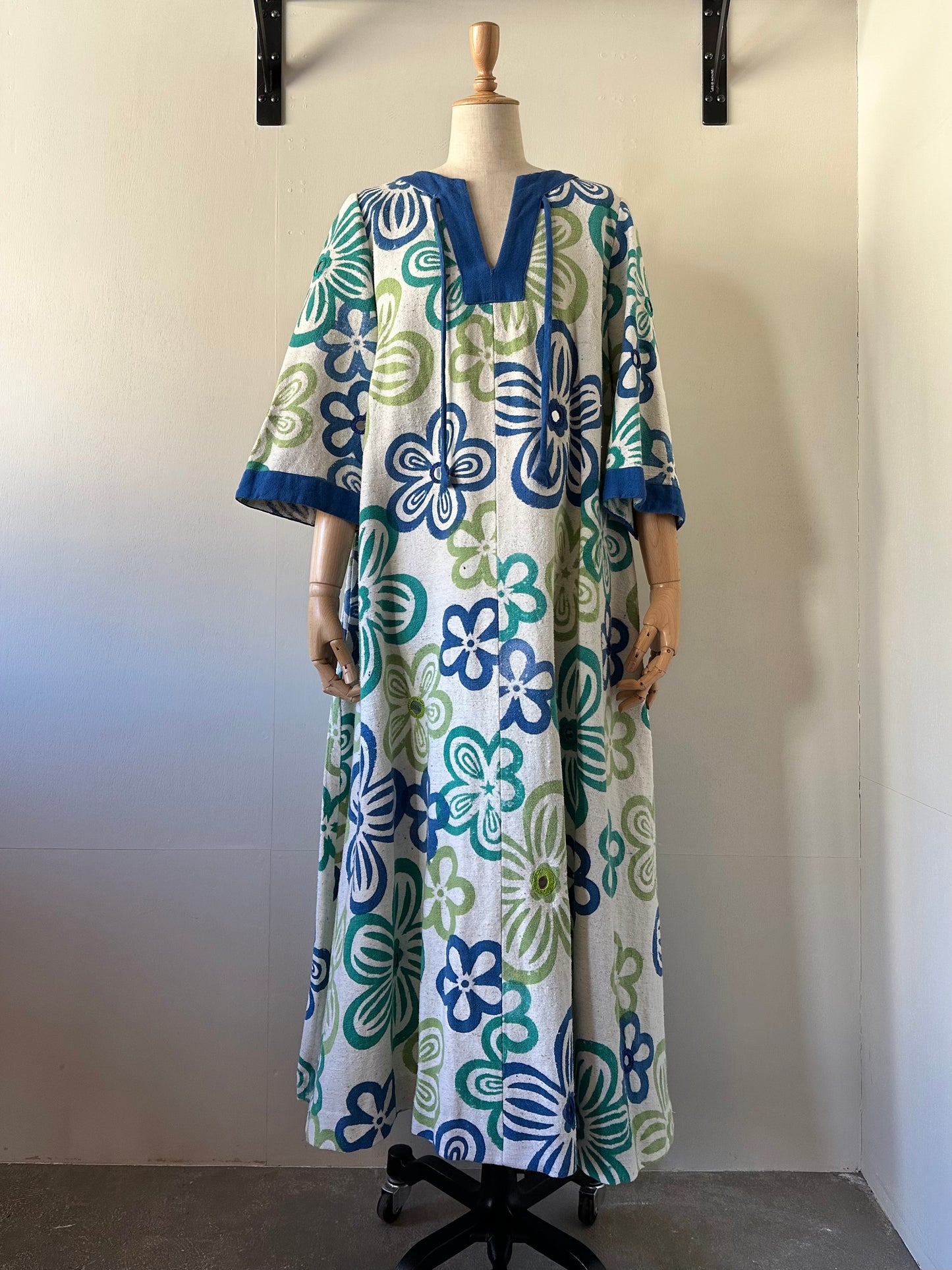 vintage floral mirror work dress