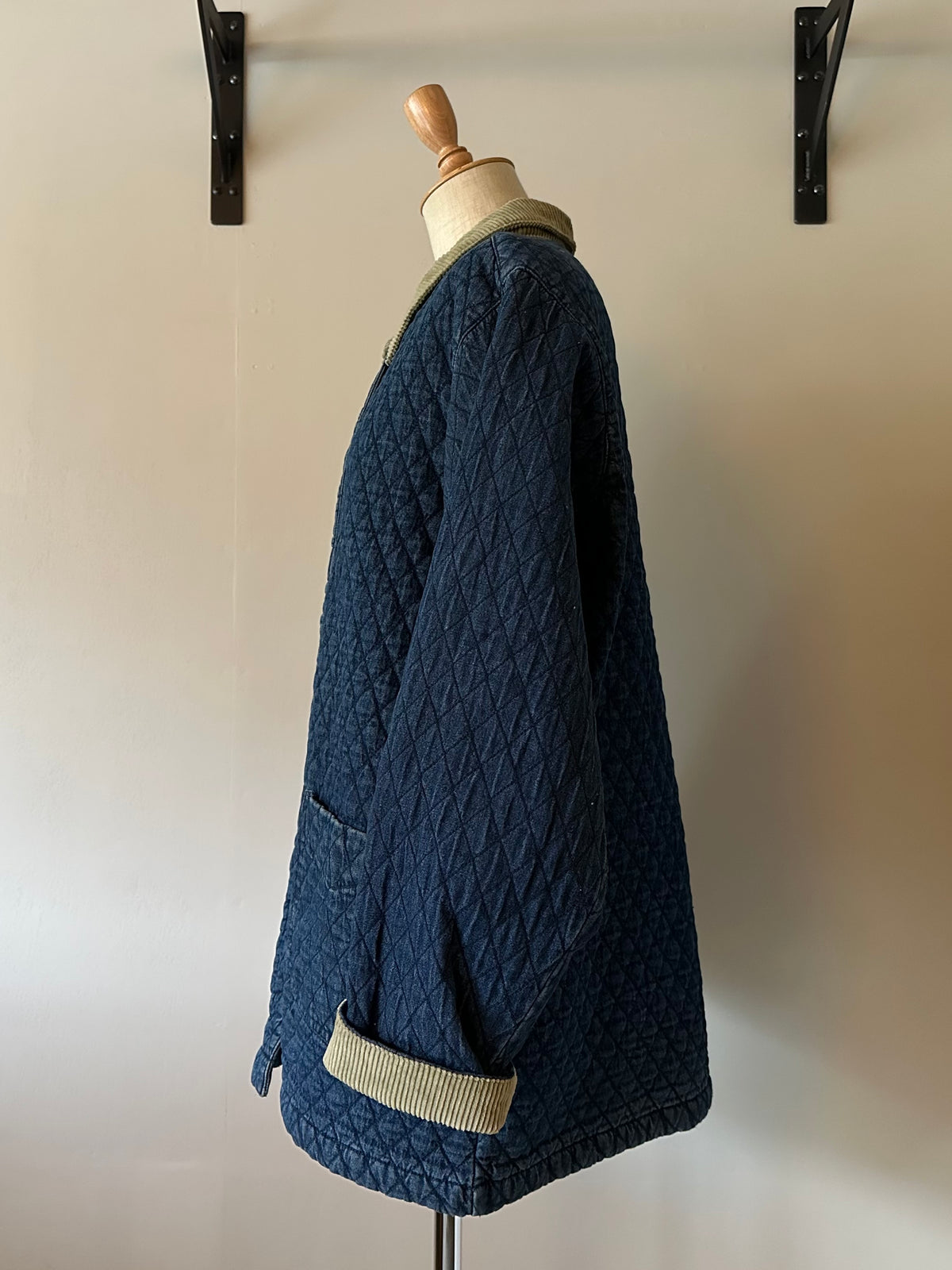 denim quilting jacket