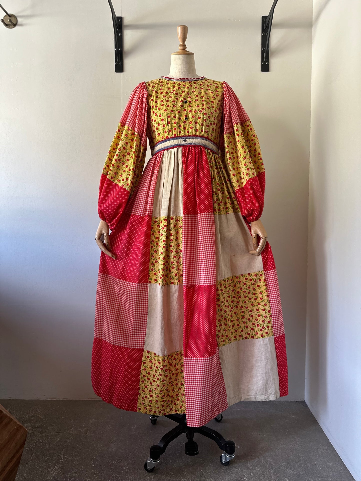 patchwork maxi dress