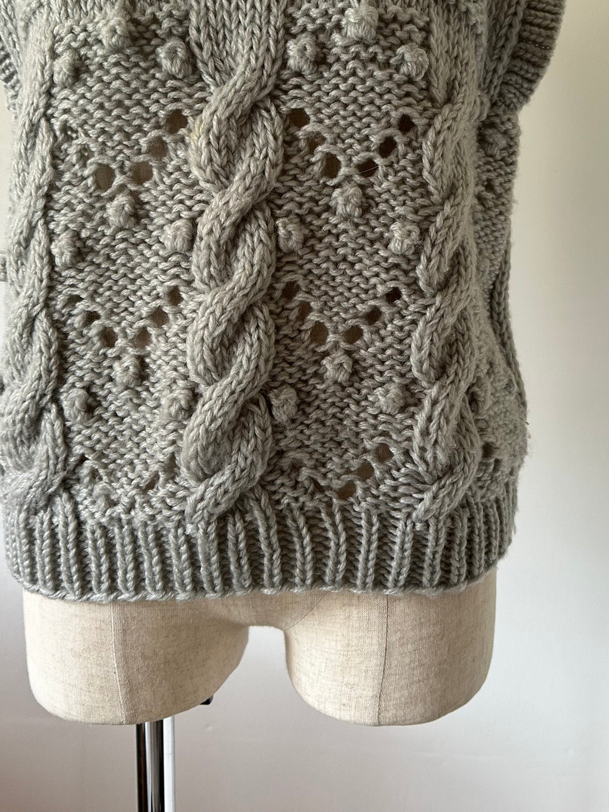 lacy knit vest