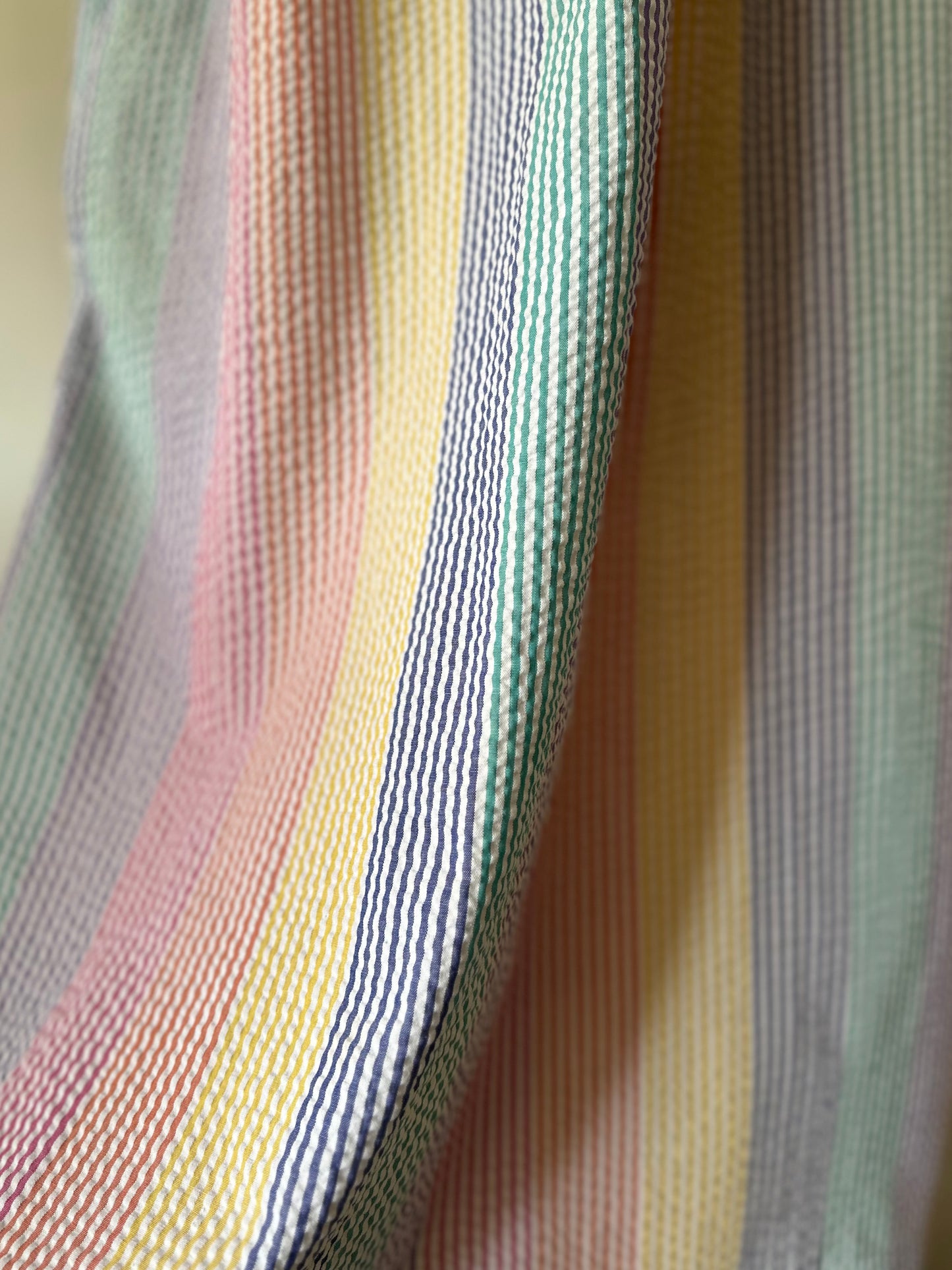seersucker stripe zip up dress