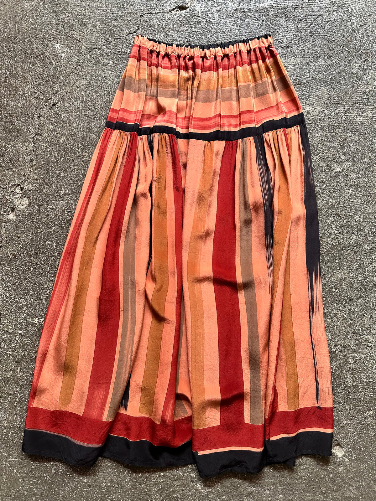 mulch stripe silk skirt