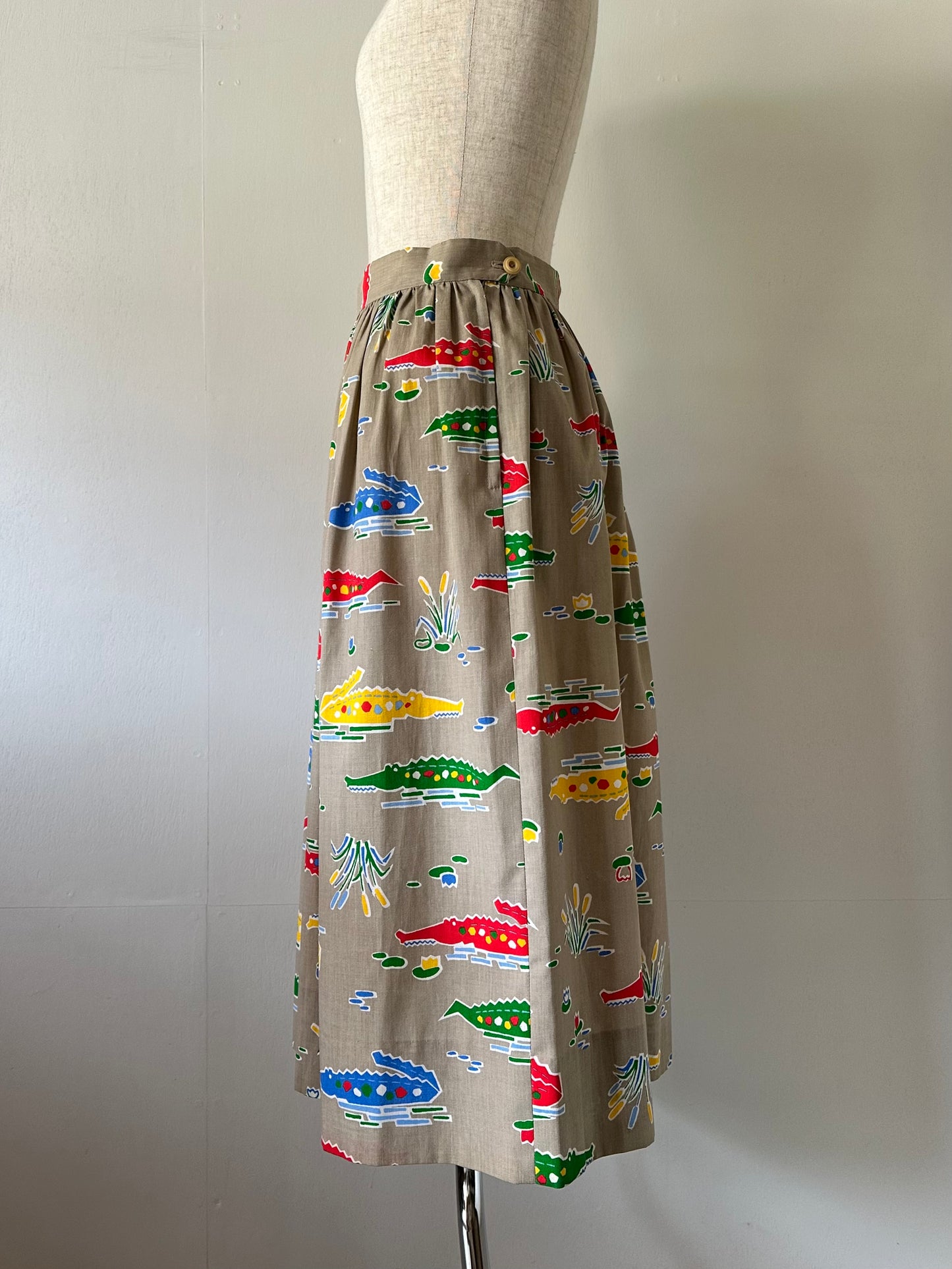 crocodile pattern skirt
