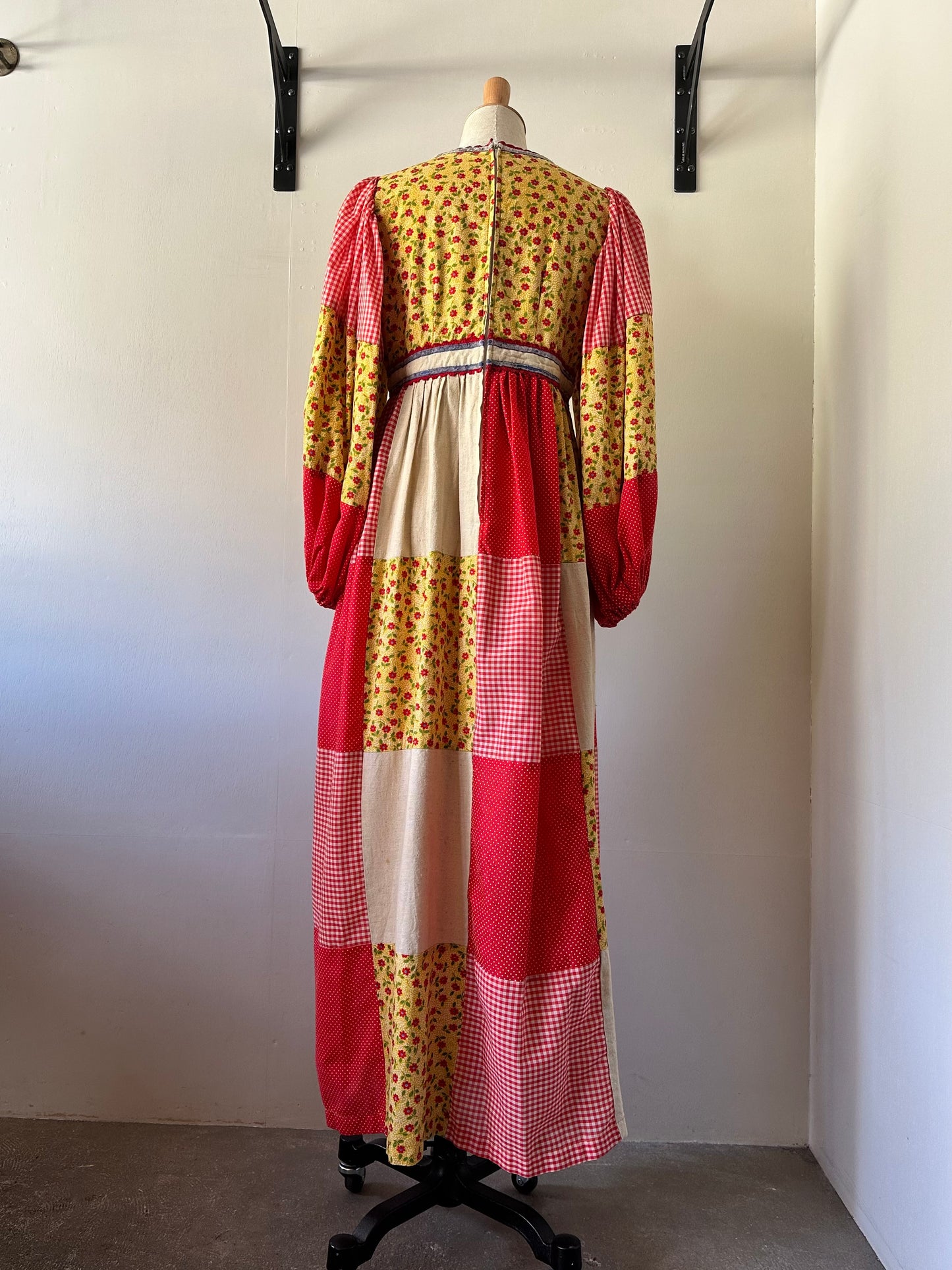 patchwork maxi dress