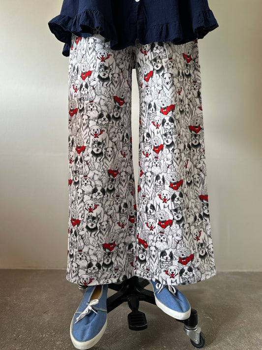 dog pattern pants