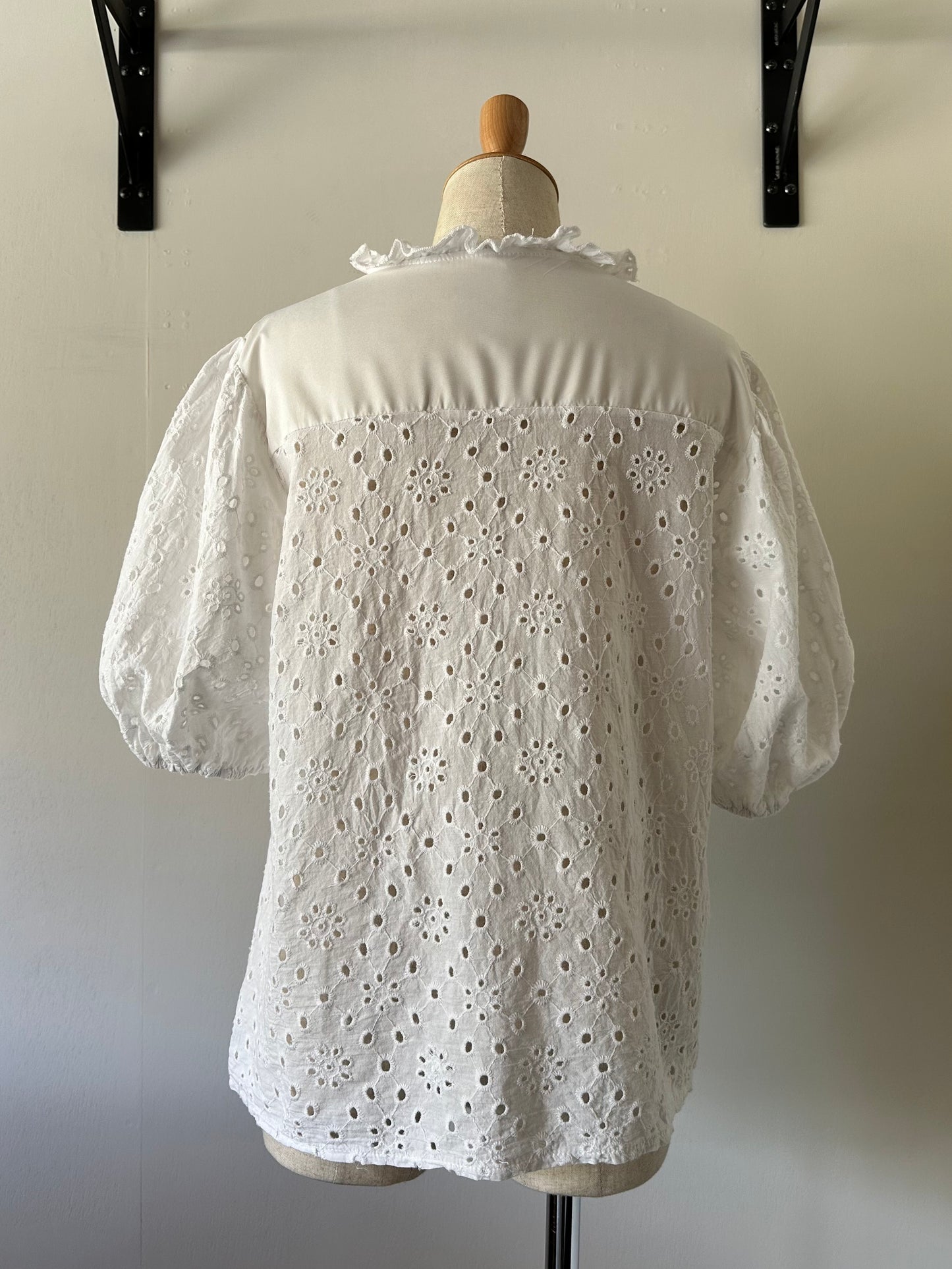 eyelet lace blouse