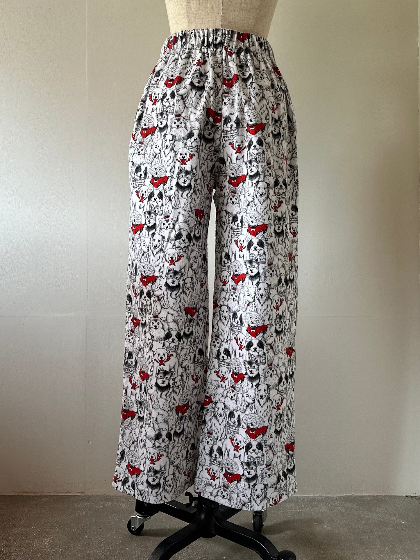 dog pattern pants