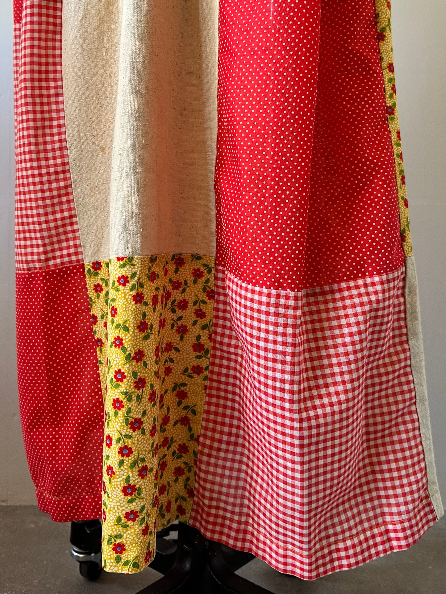 patchwork maxi dress