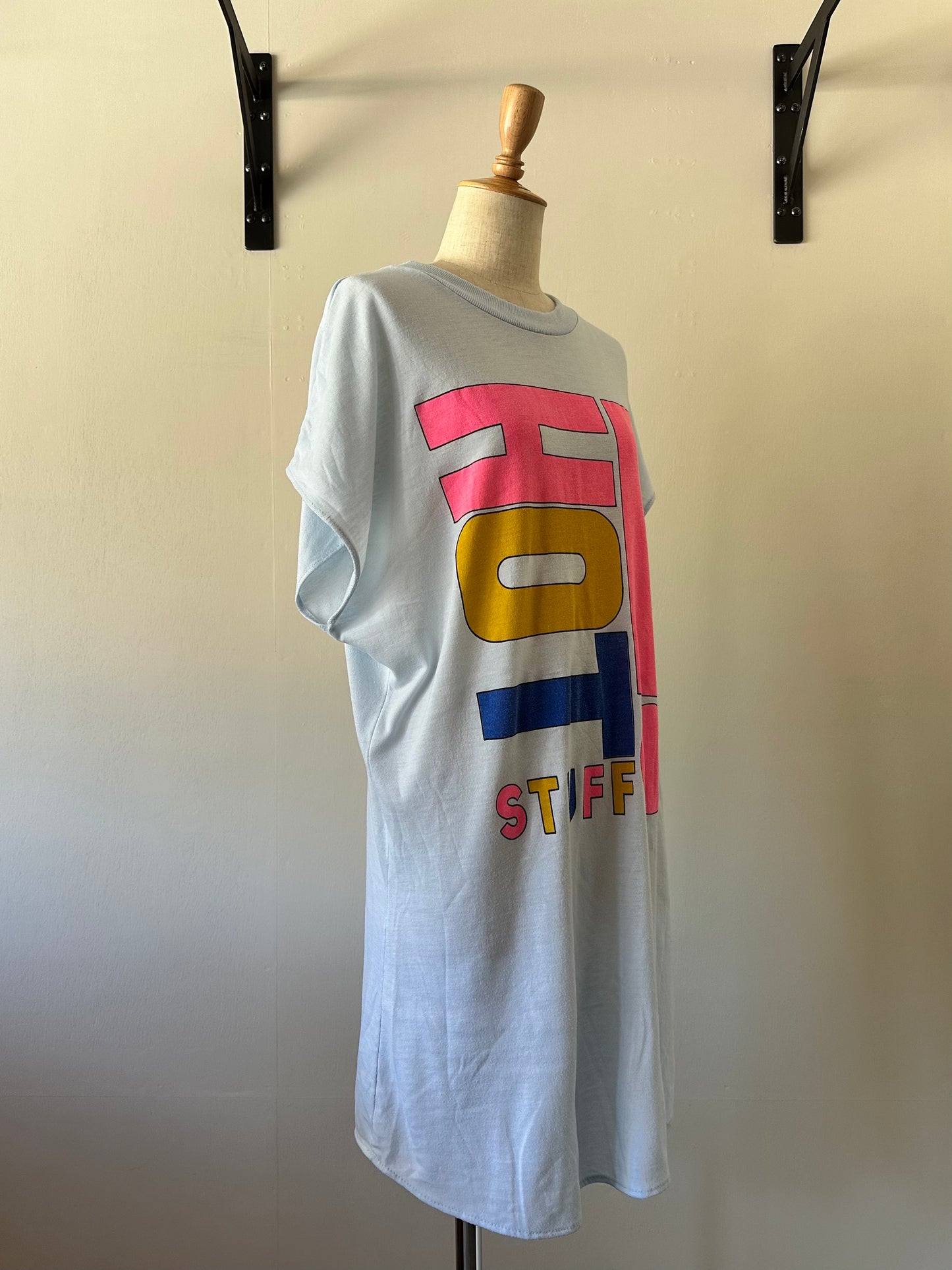 sleeveless print T-shirt