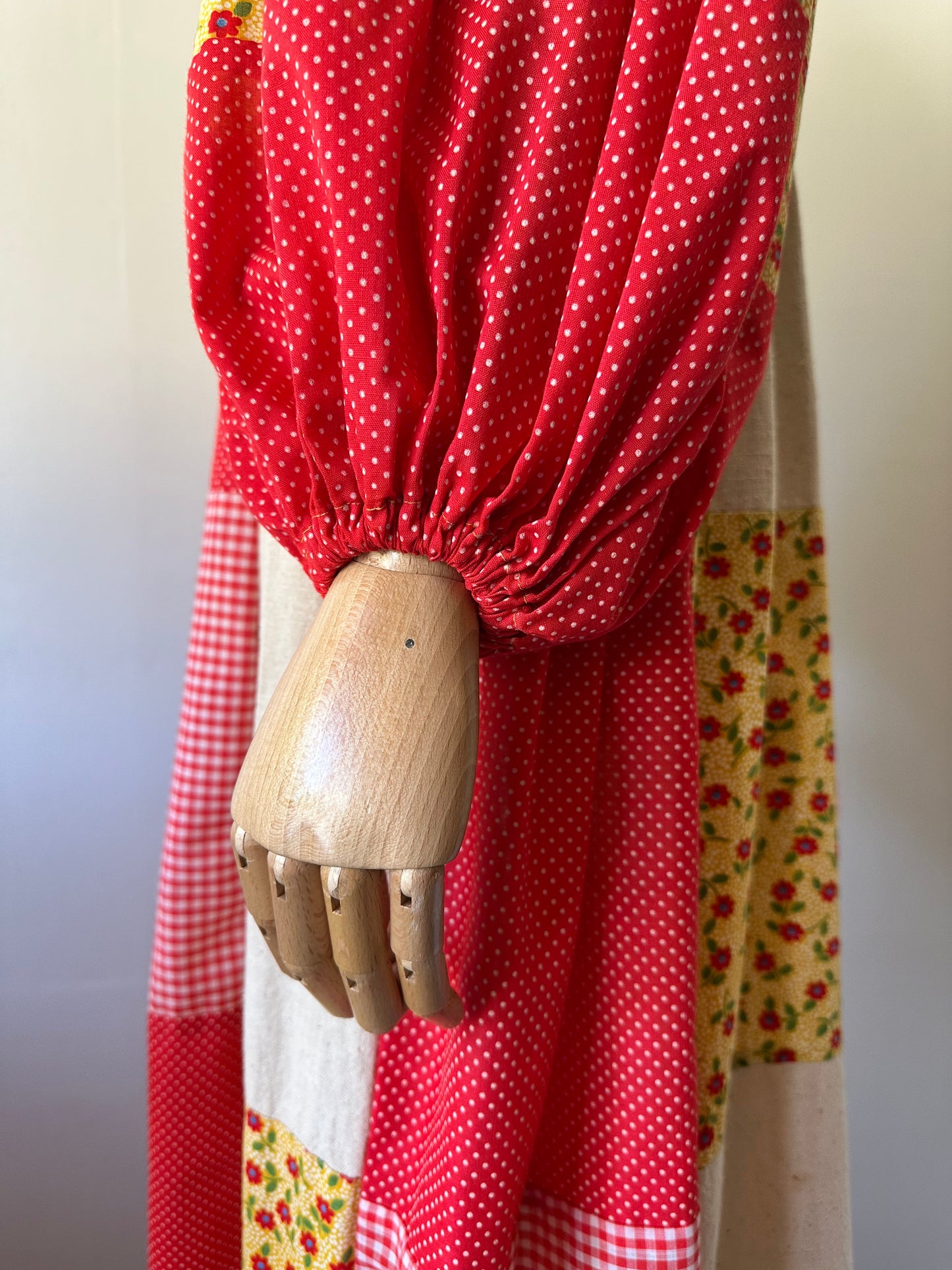 patchwork maxi dress