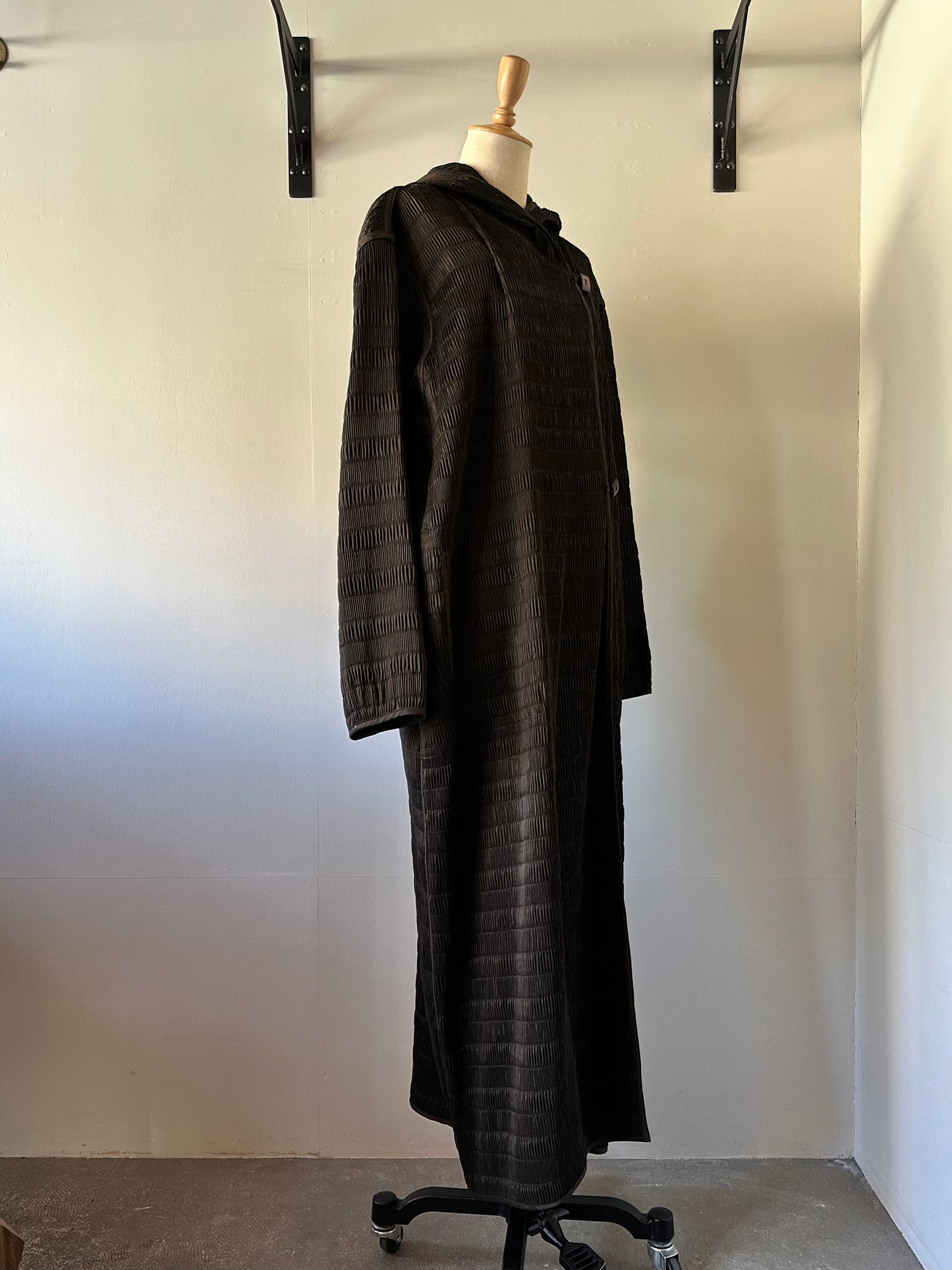 reversible pleats coat