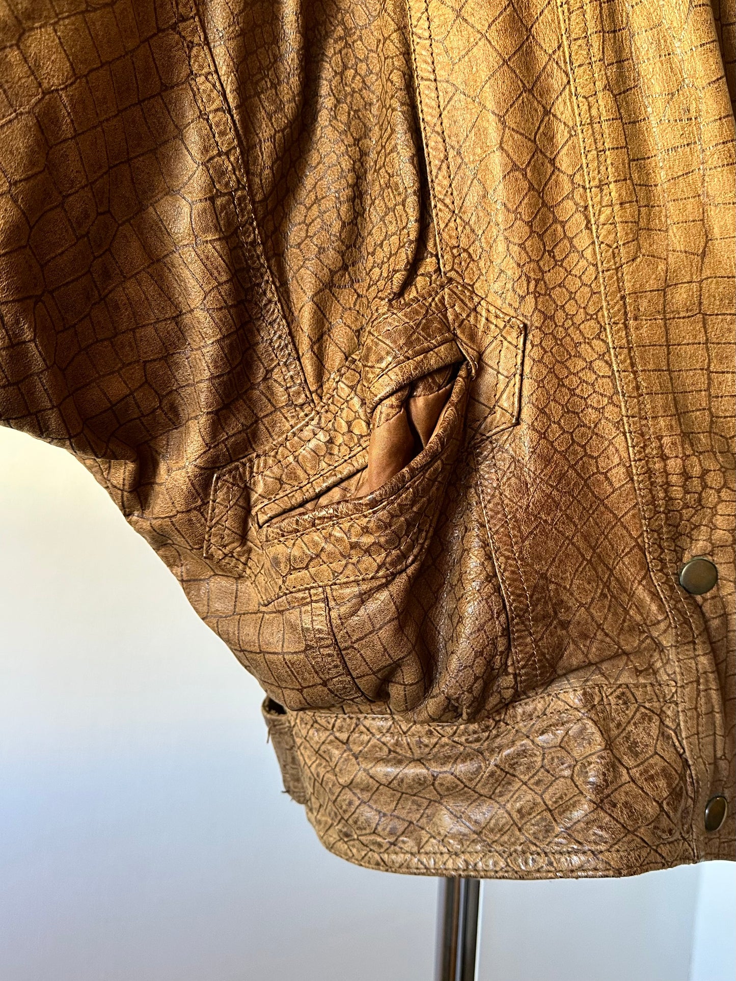 dolman sleeve leather jacket