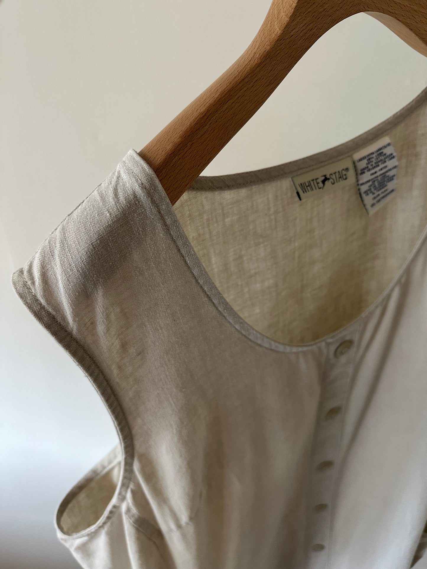 cotton linen sleeveless dress