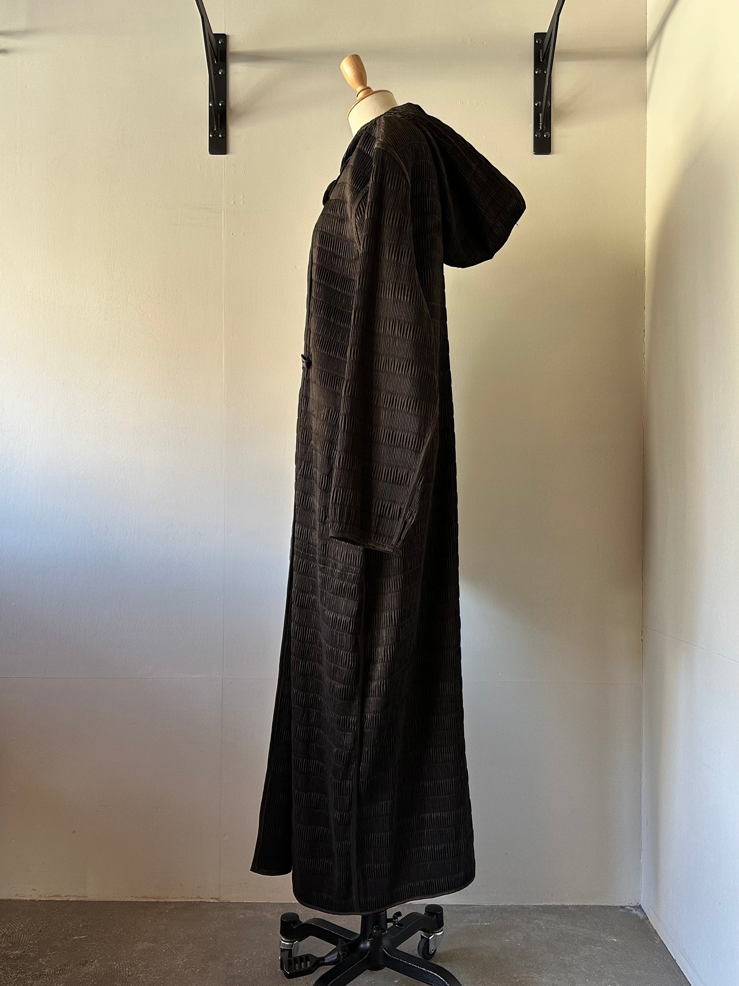 reversible pleats coat