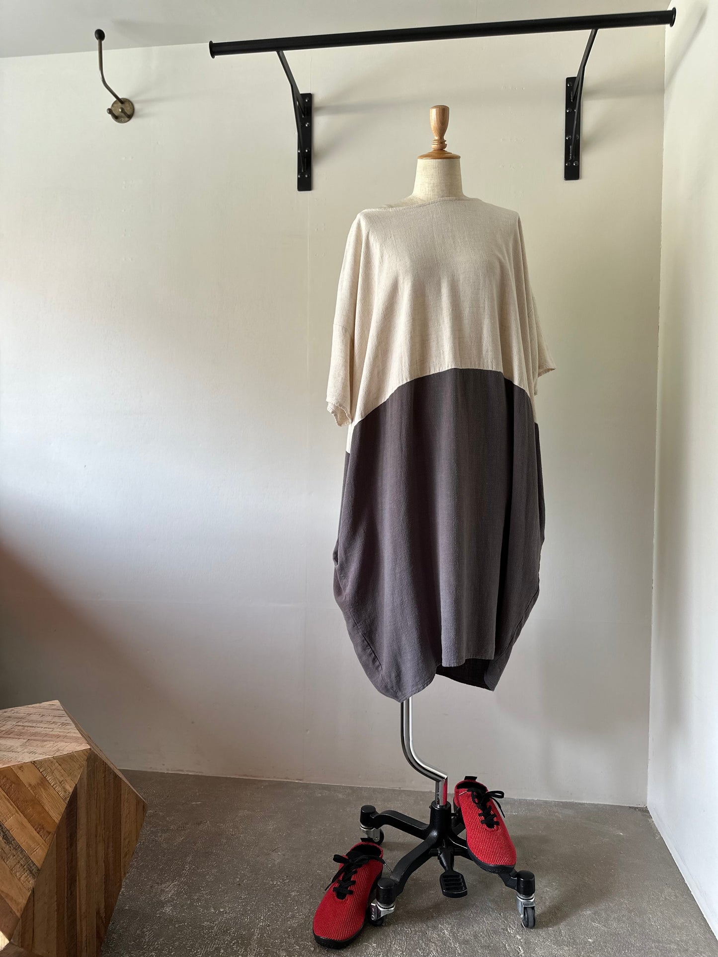 bicolor tunic dress