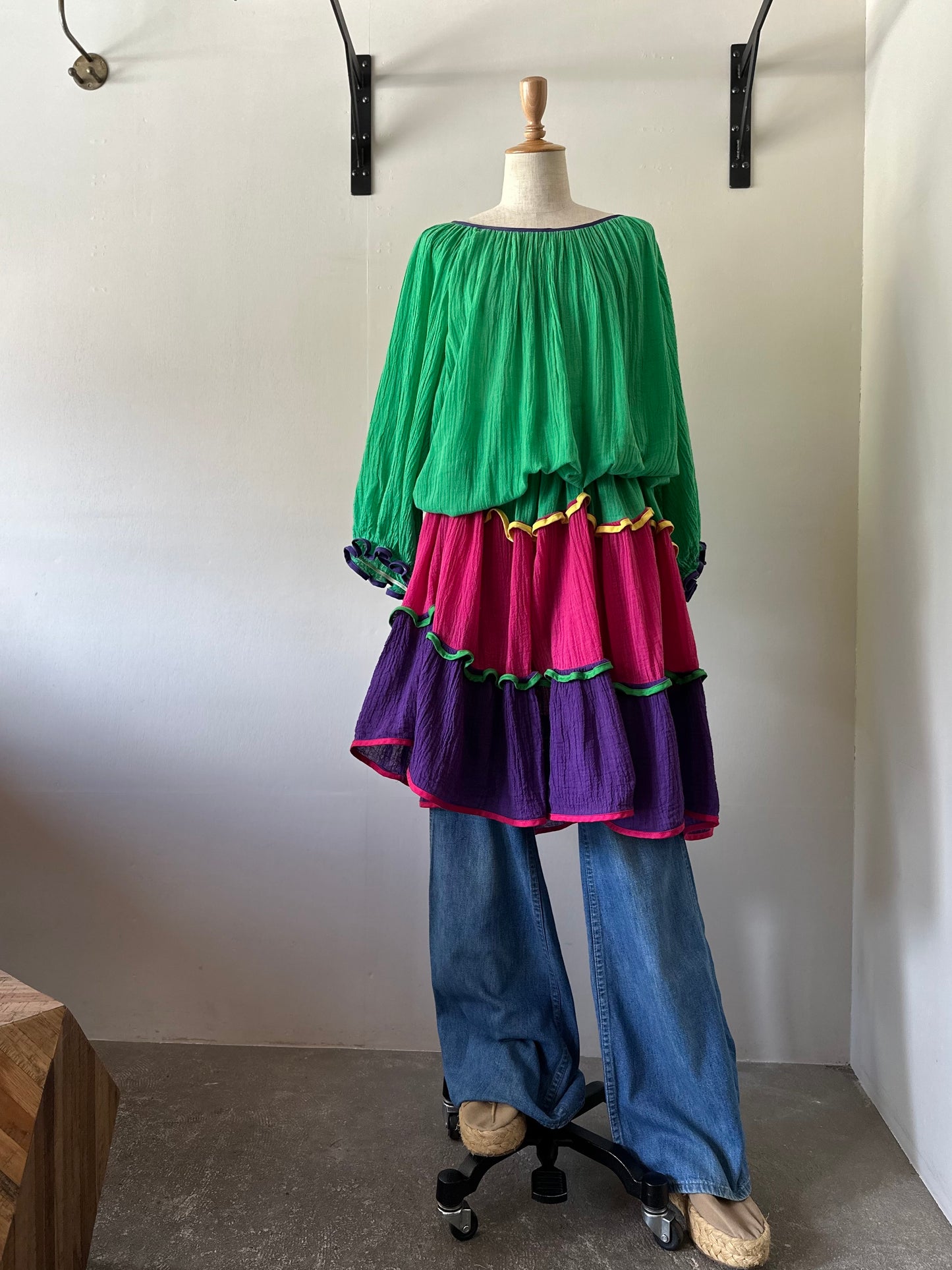 cotton tiered dress