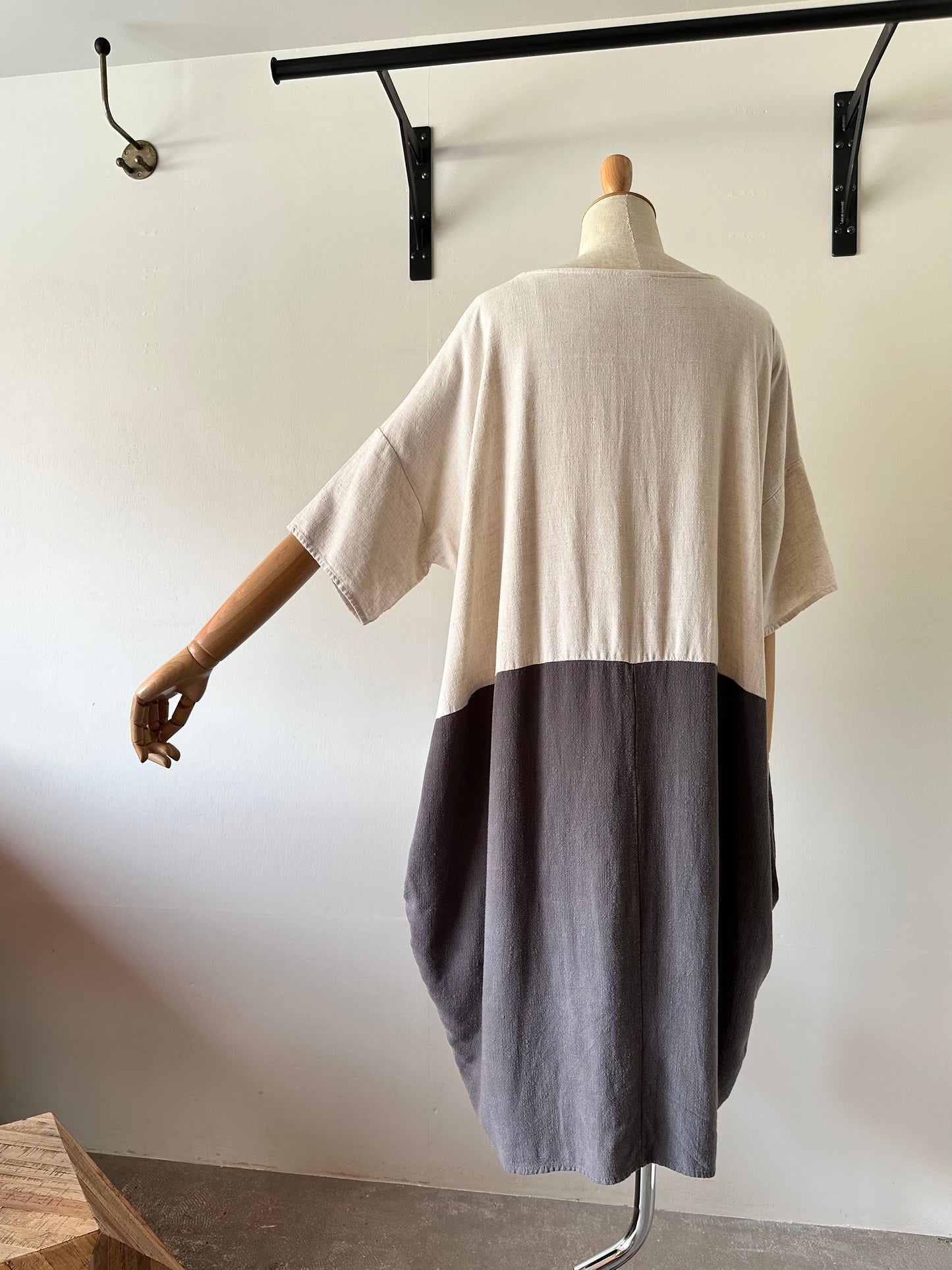 bicolor tunic dress