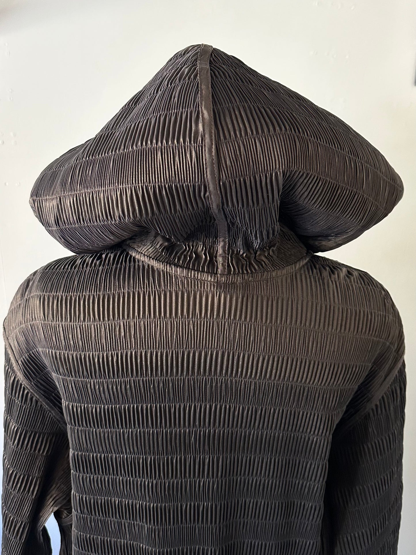 reversible pleats coat