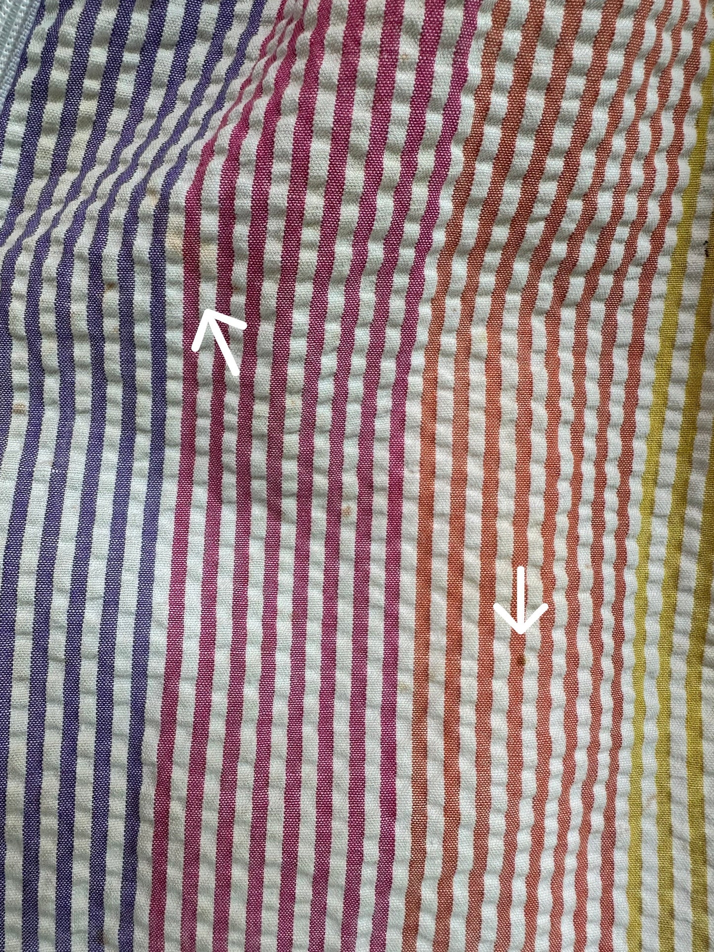 seersucker stripe zip up dress