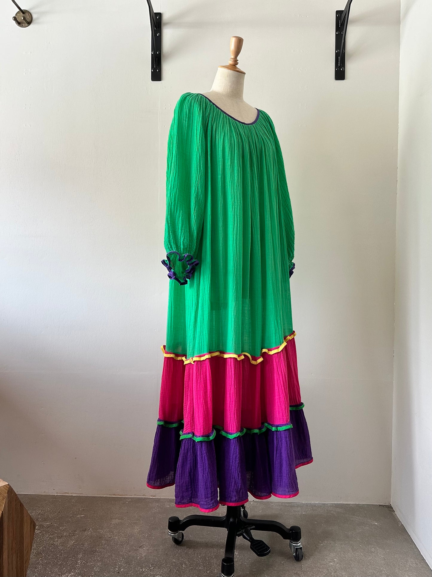 cotton tiered dress