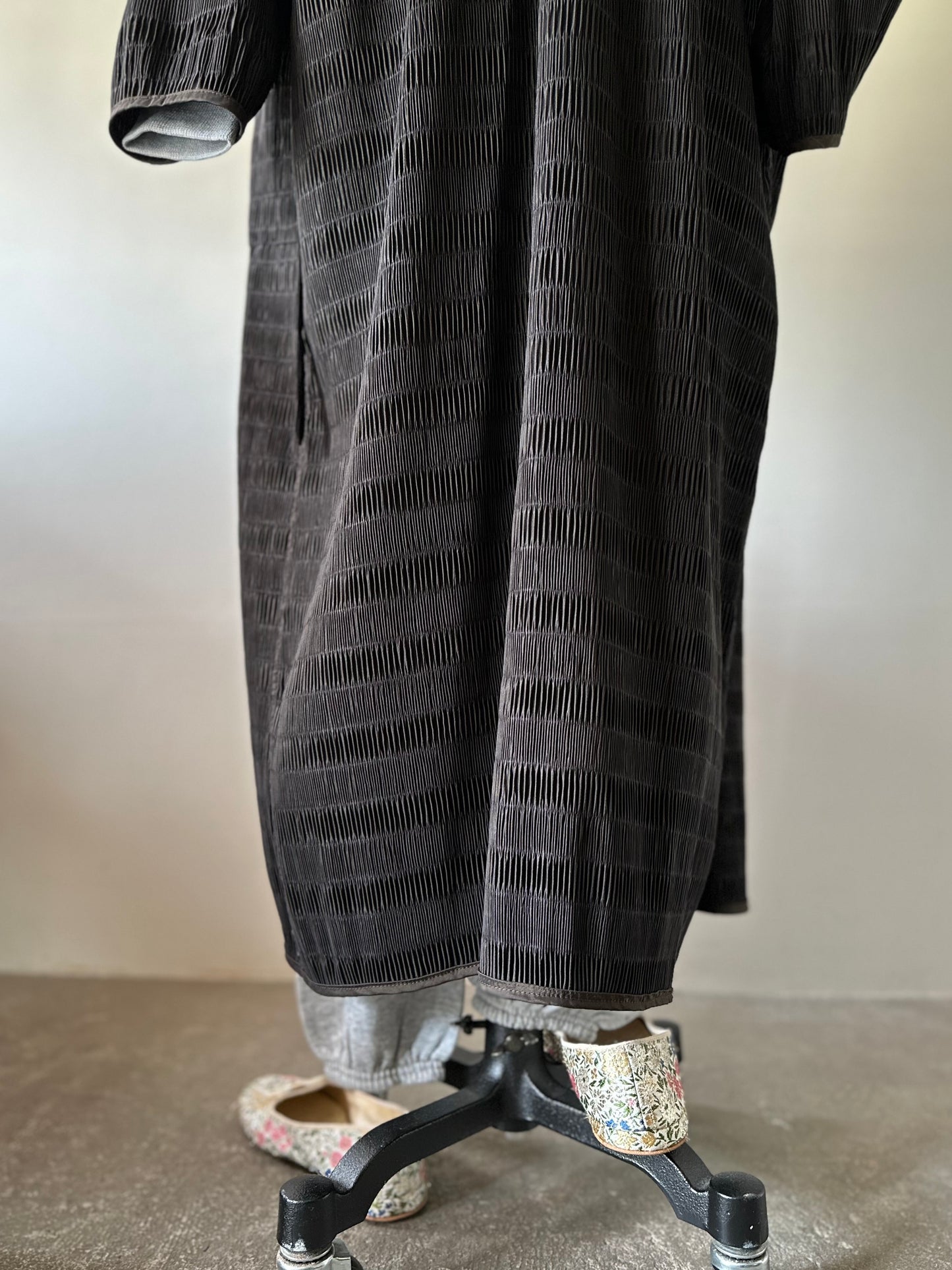 reversible pleats coat