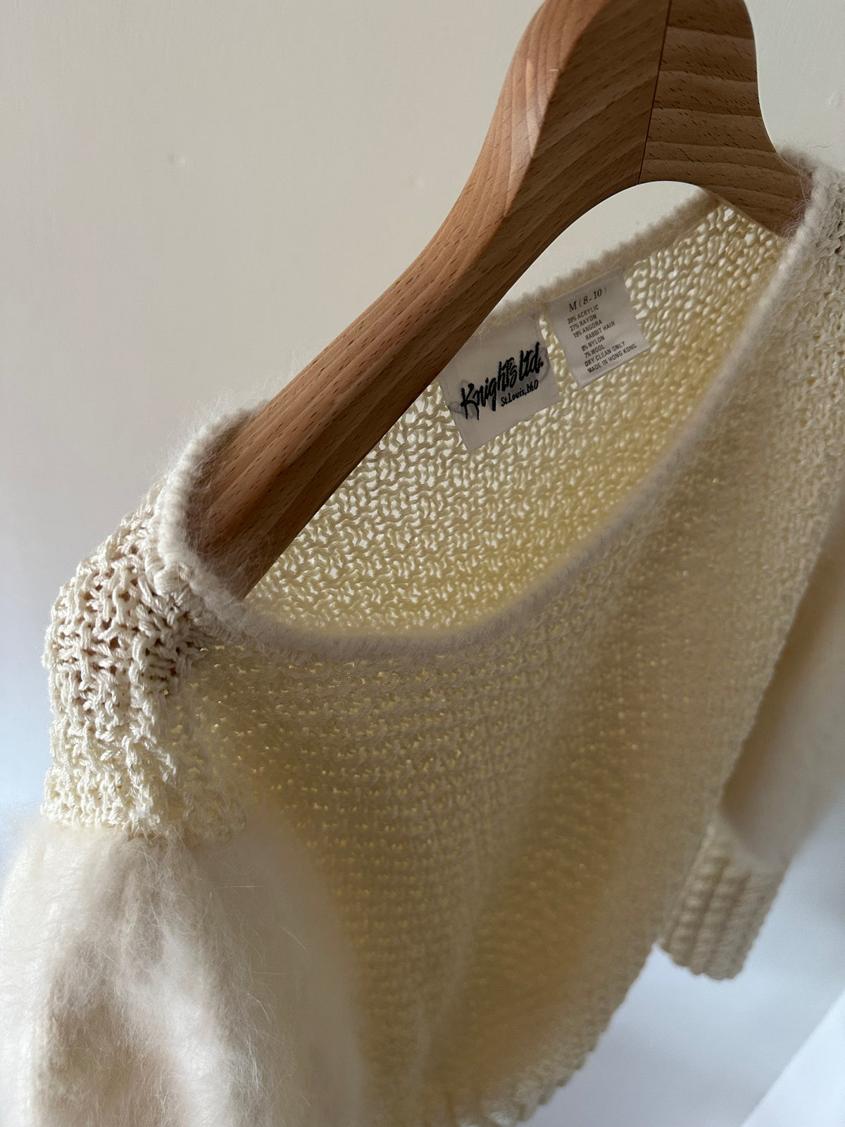 fur sleeve design knit tops