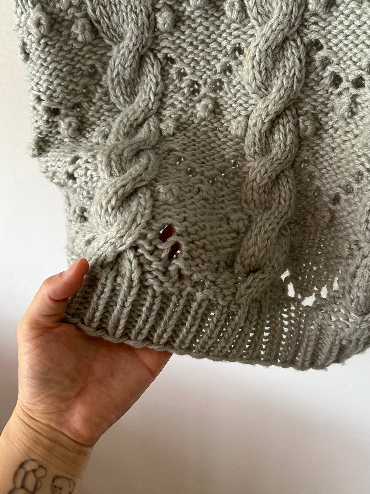 lacy knit vest