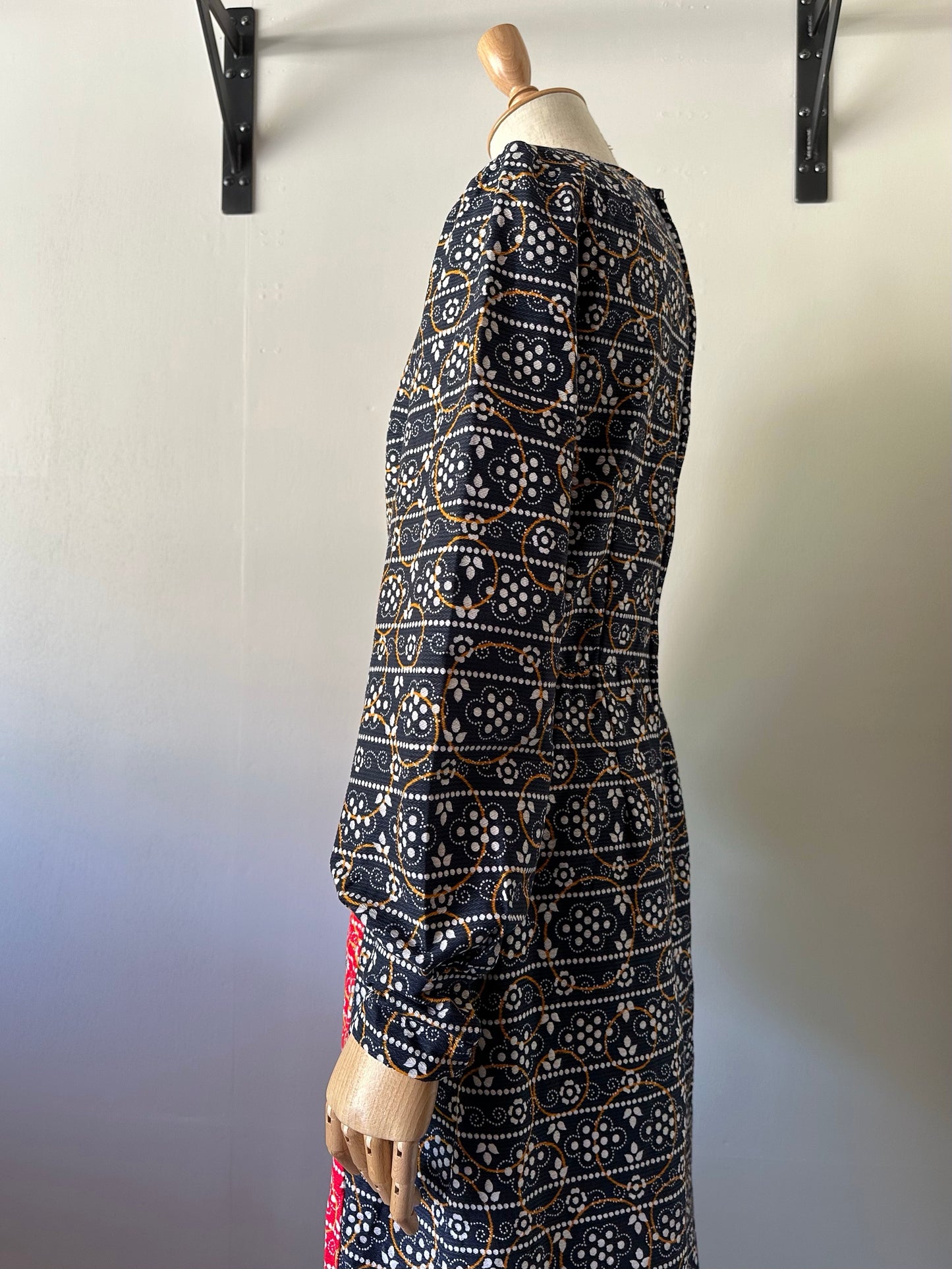 60s rhinestone layered design dress