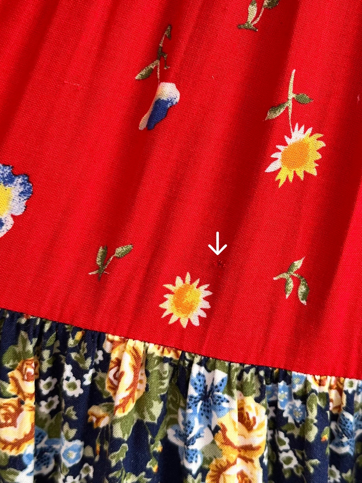 floral tiered maxi skirt