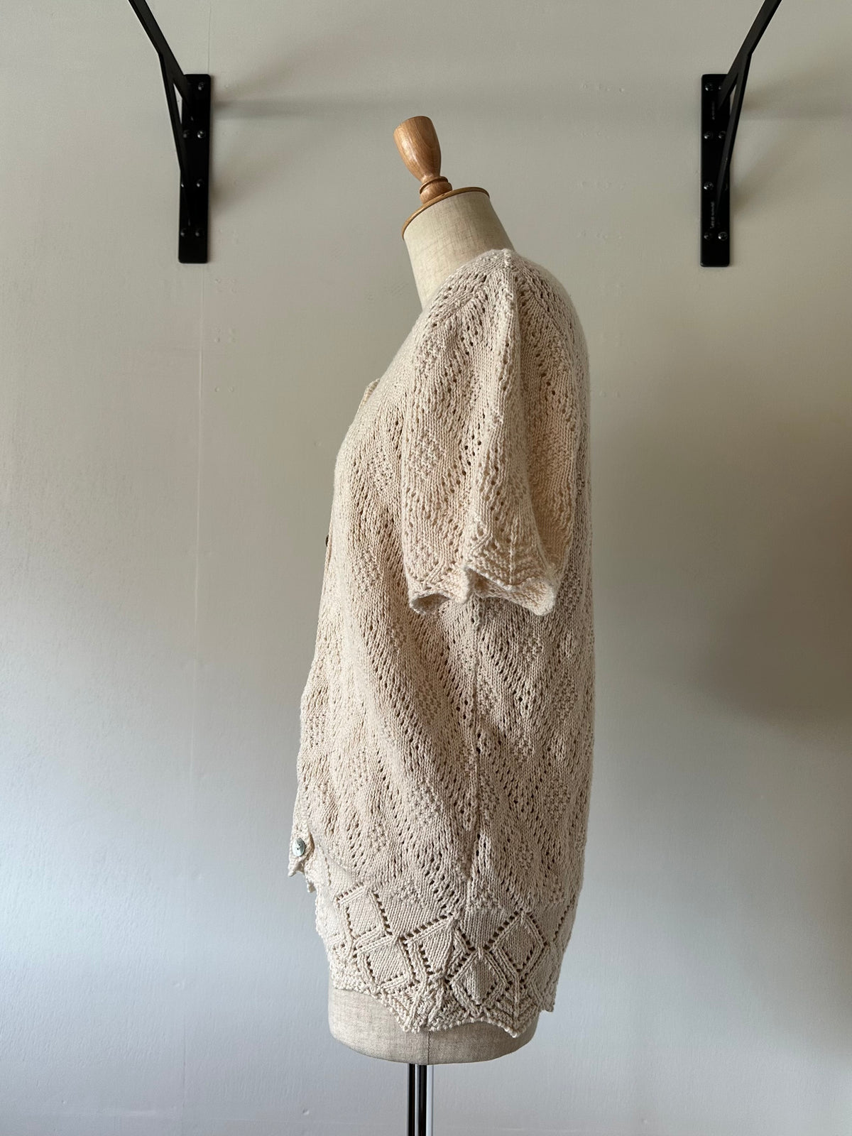 short sleeve knit cardigan