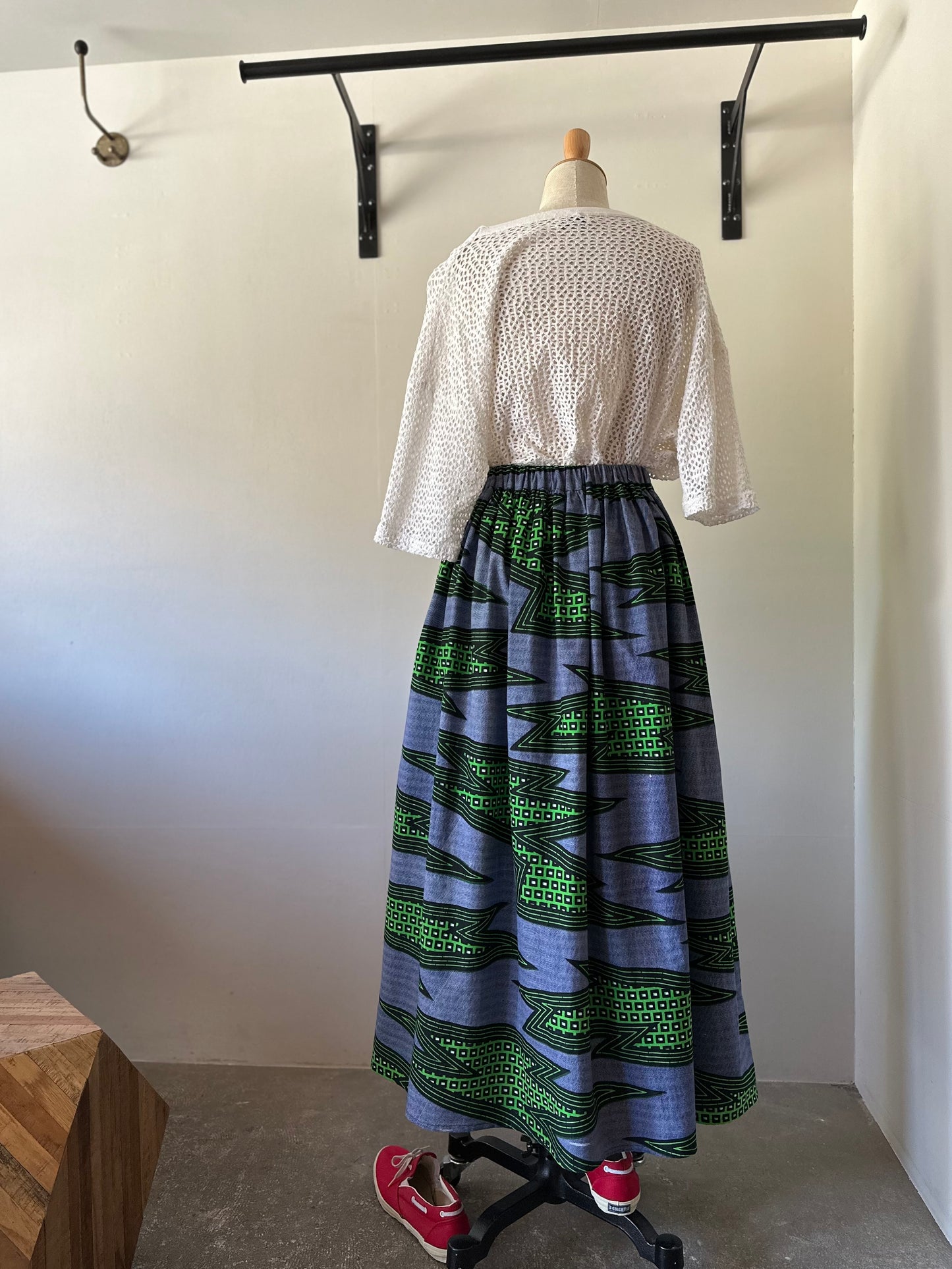 African print skirt