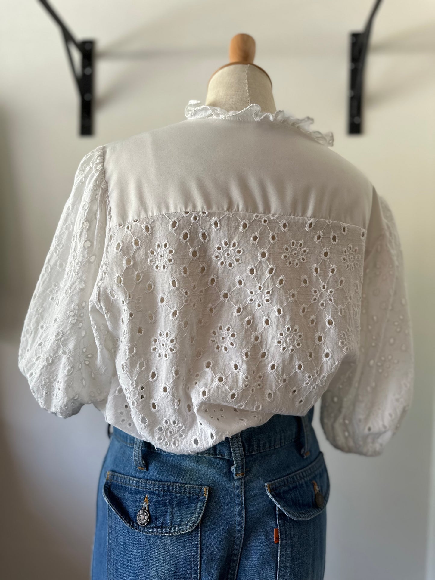 eyelet lace blouse