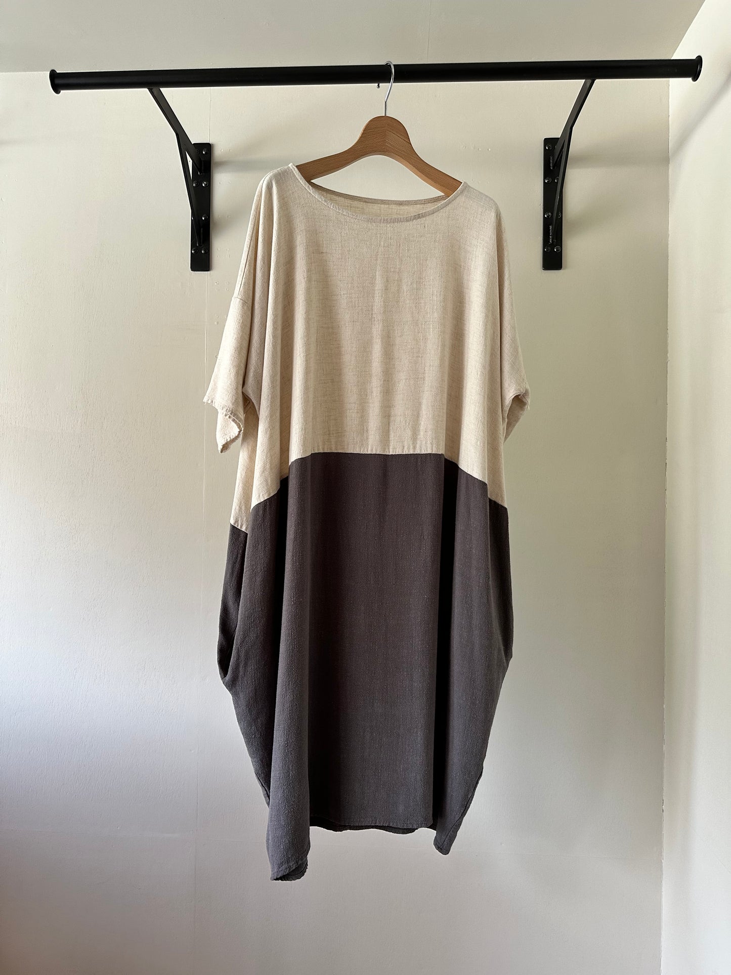bicolor tunic dress