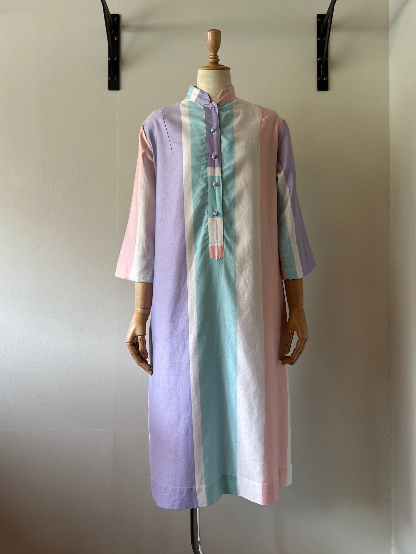 multi stripe shirt dress