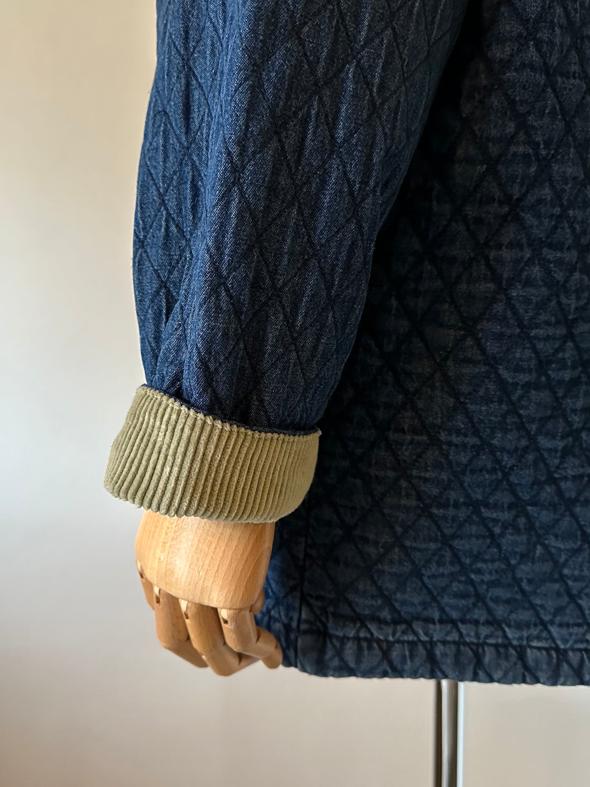 denim quilting jacket