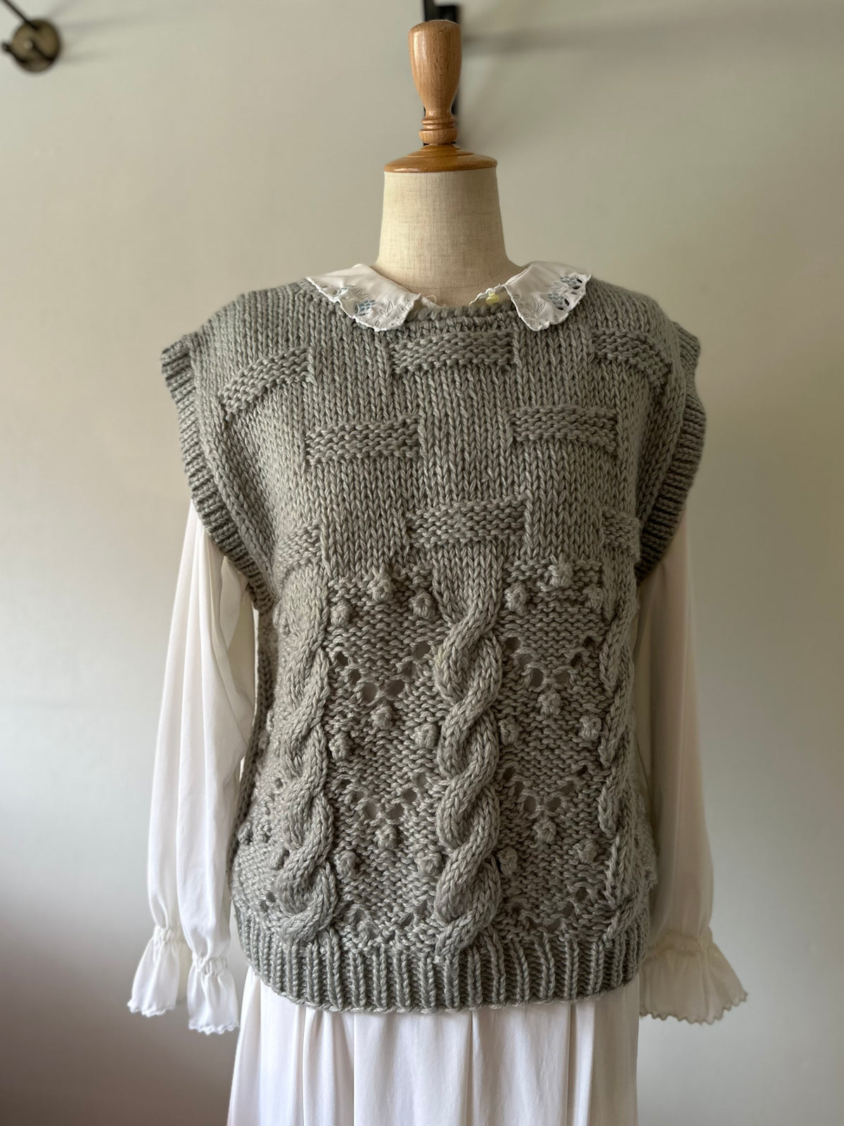 lacy knit vest