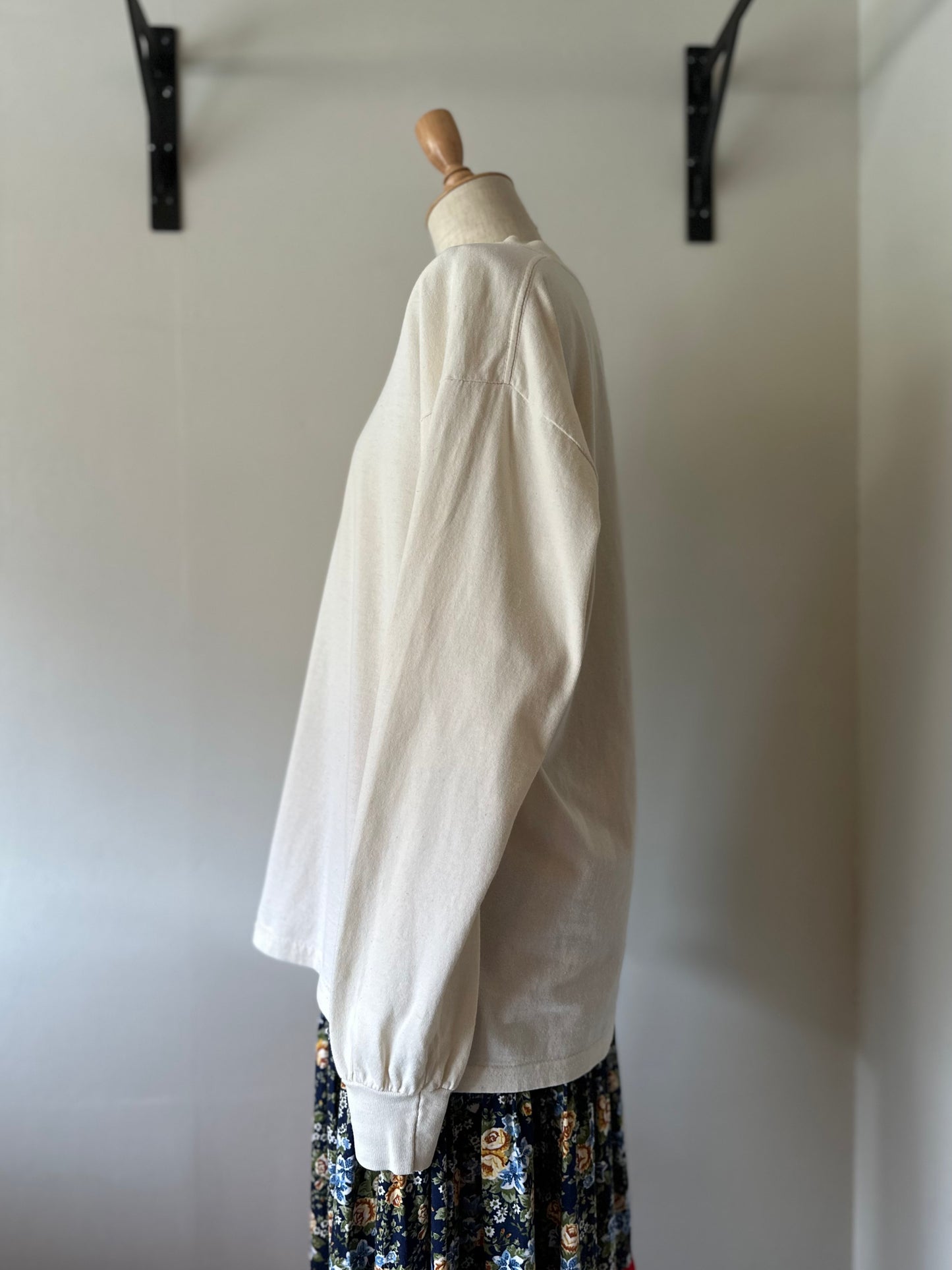 horse embroidery long sleeve T-shirt