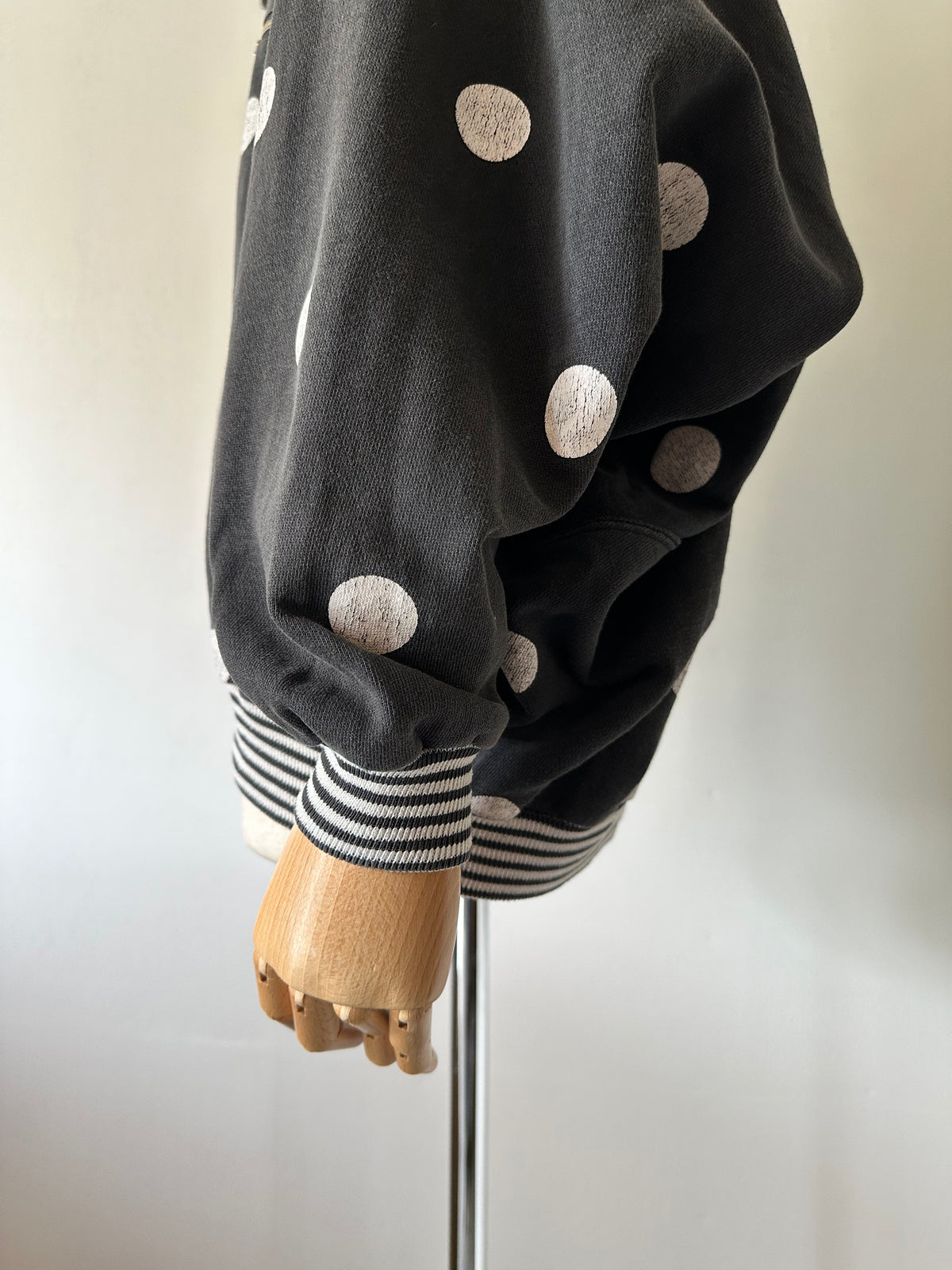 dots stripe dolman sleeve tops