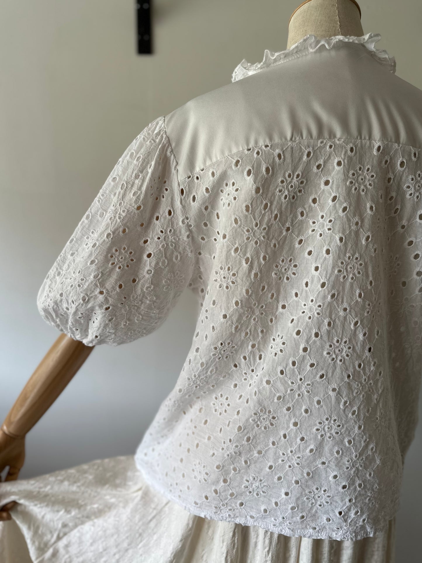 eyelet lace blouse