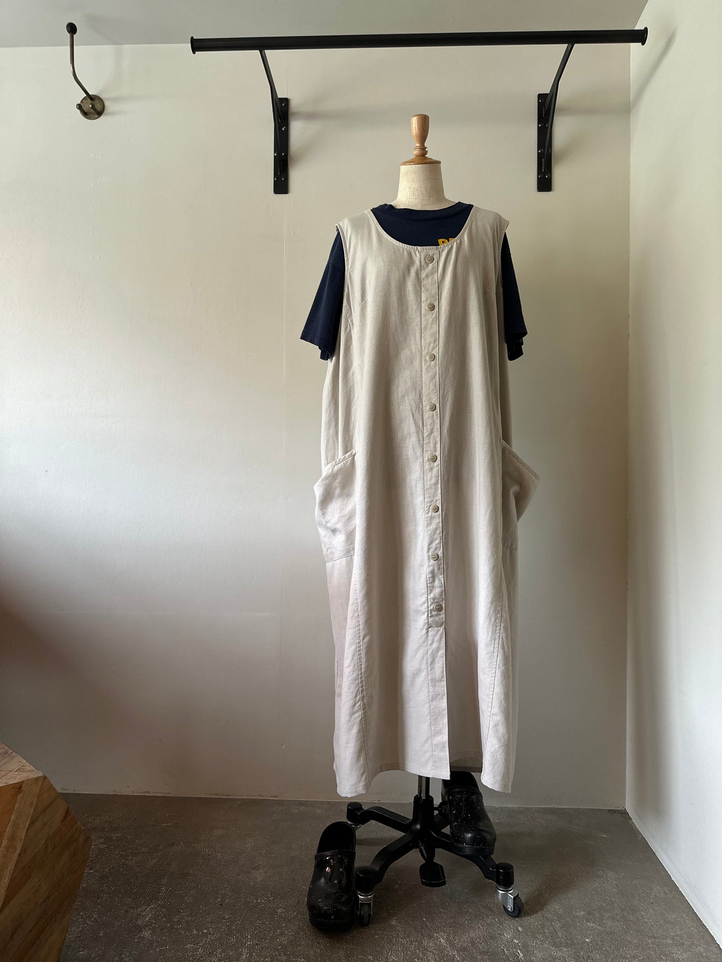 cotton linen sleeveless dress