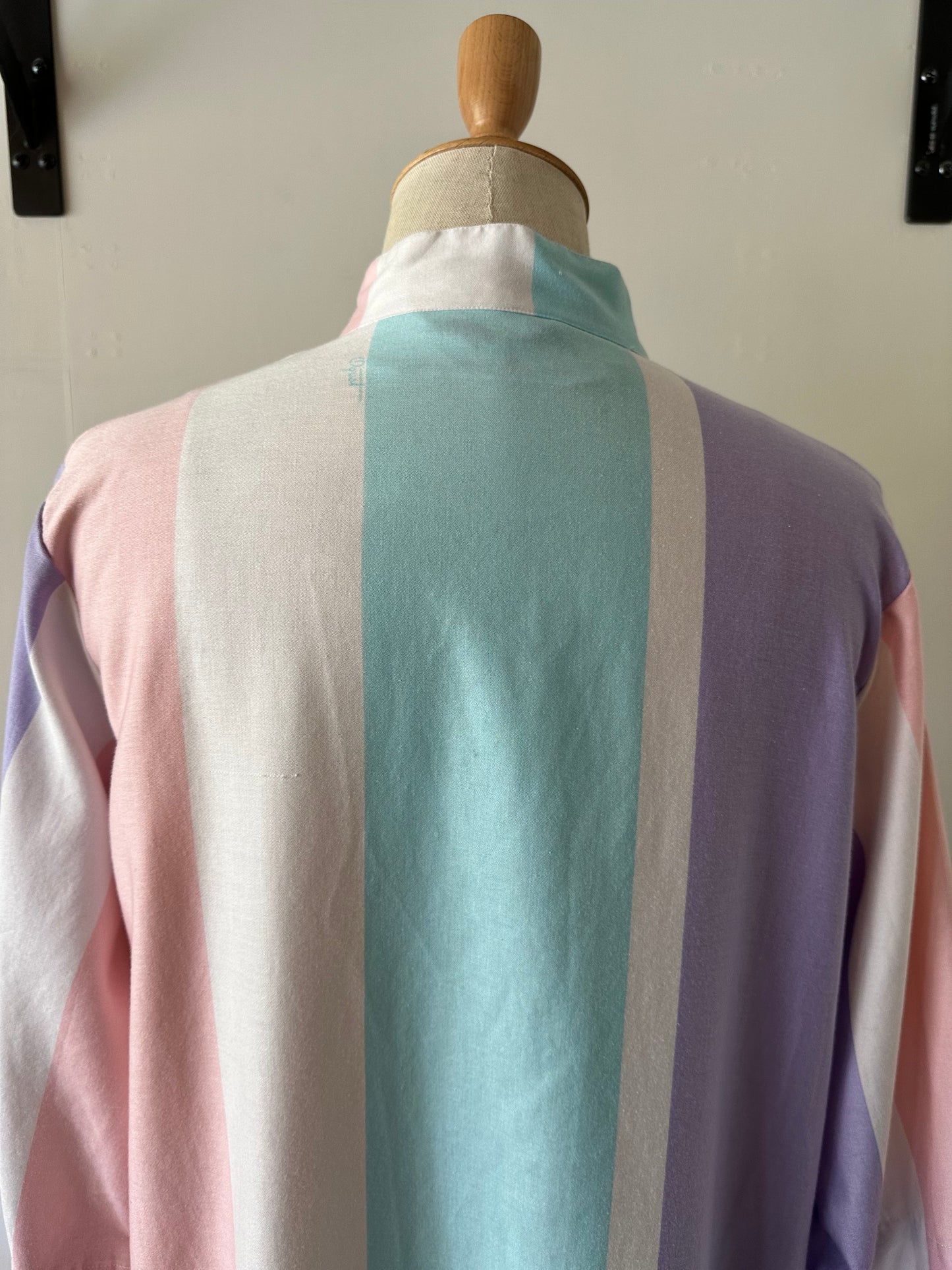 multi stripe shirt dress