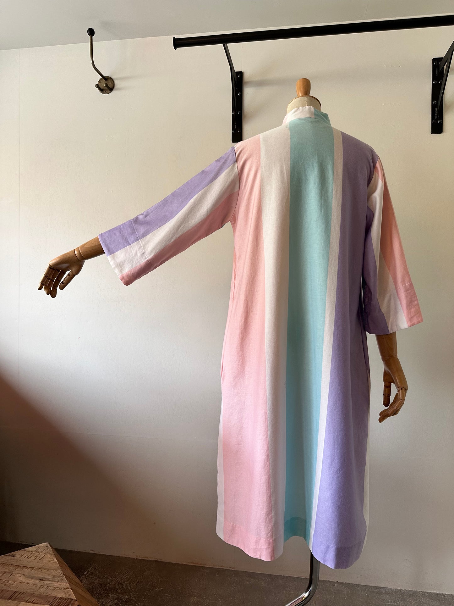 multi stripe shirt dress