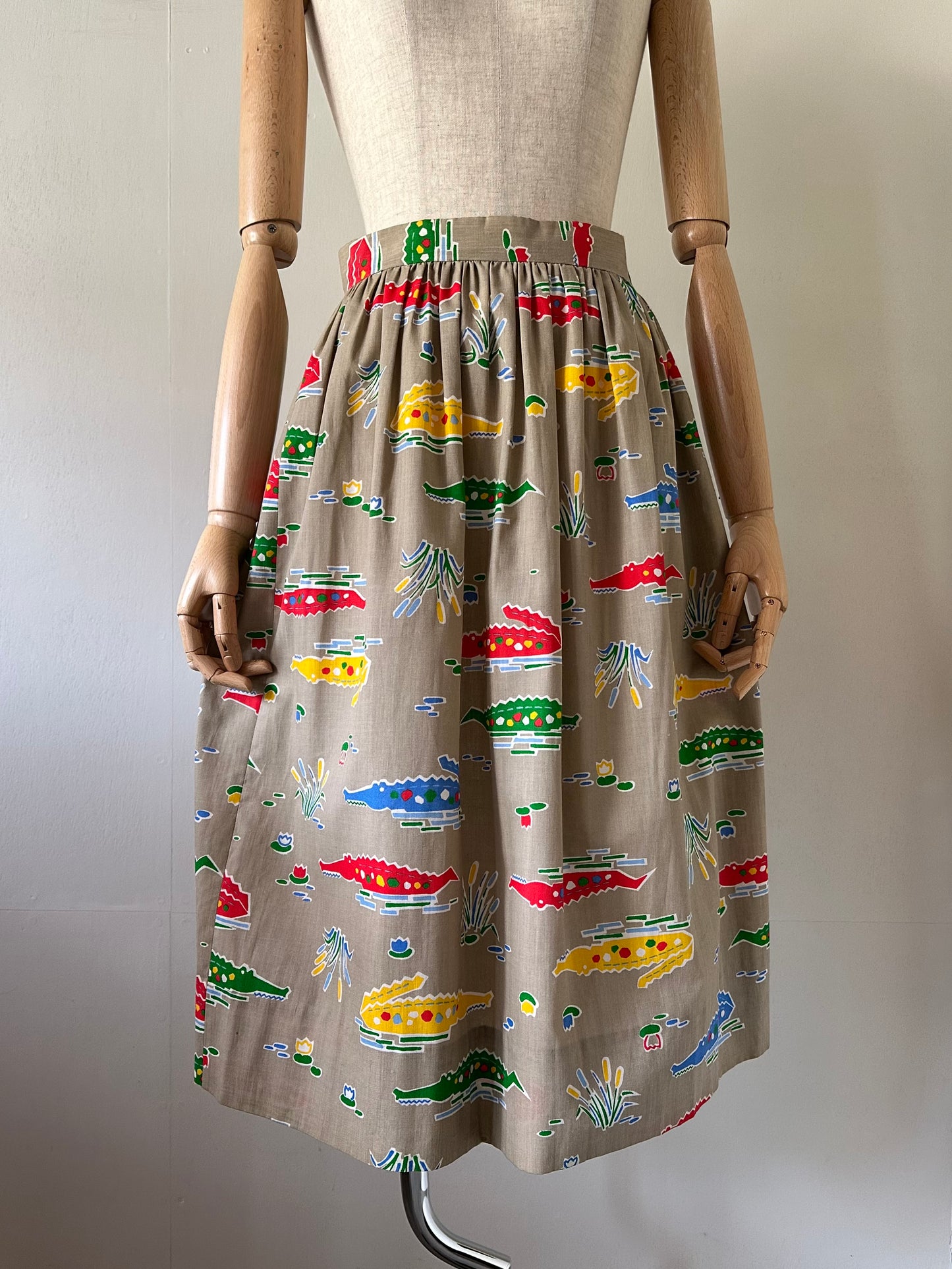 crocodile pattern skirt