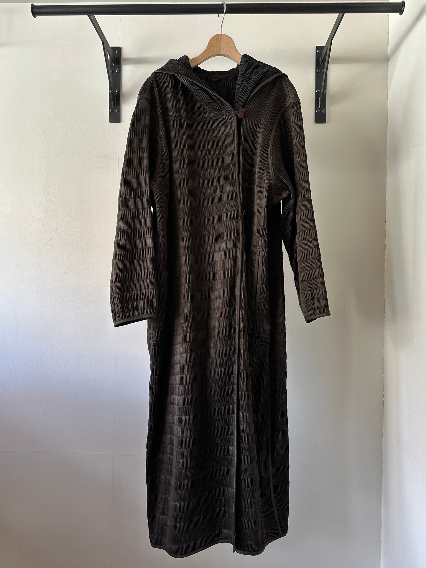 reversible pleats coat